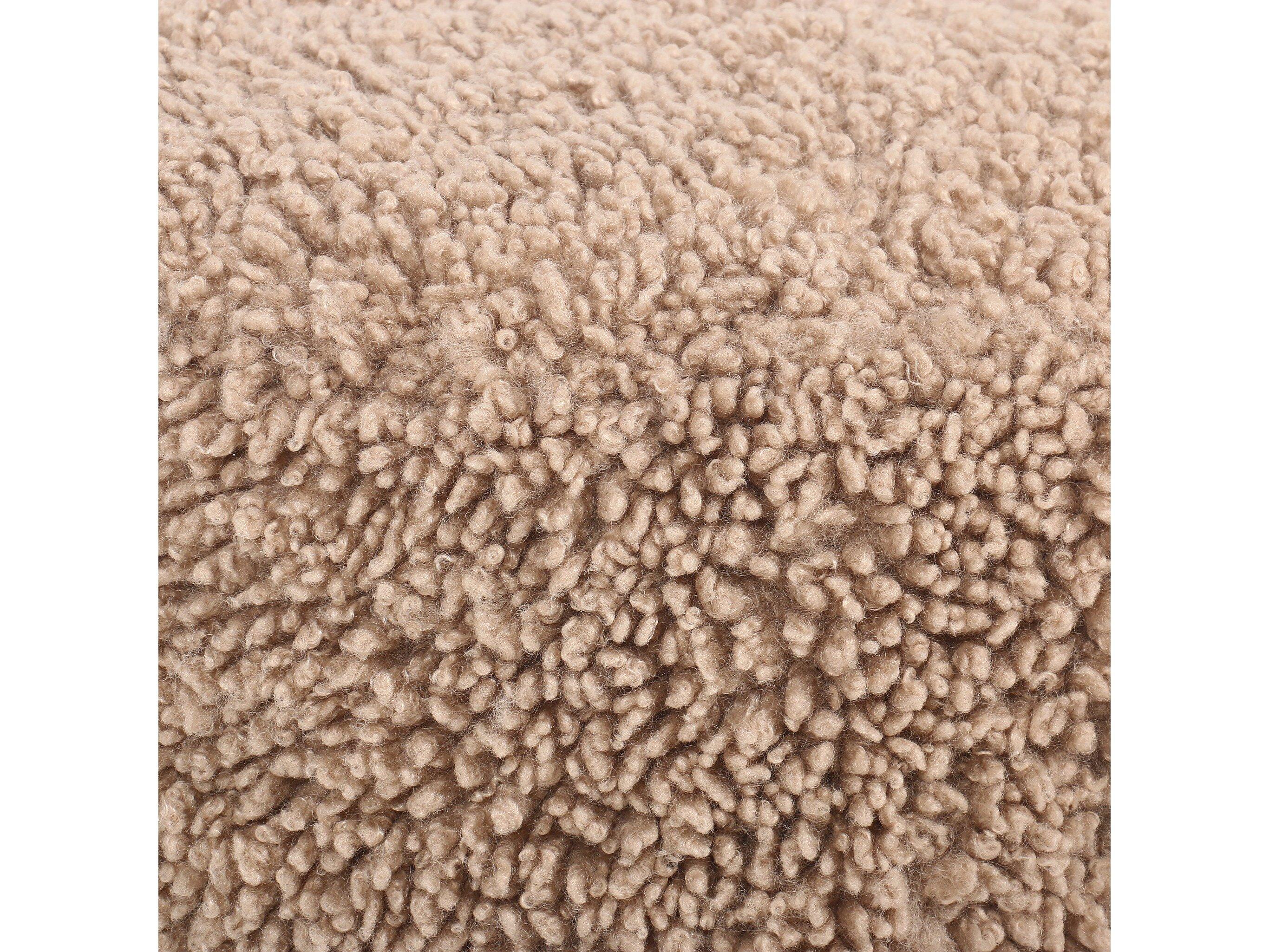 Four Hands Kensington Aniston Andes Toast Burnt Birch Beige Upholstered Ottoman