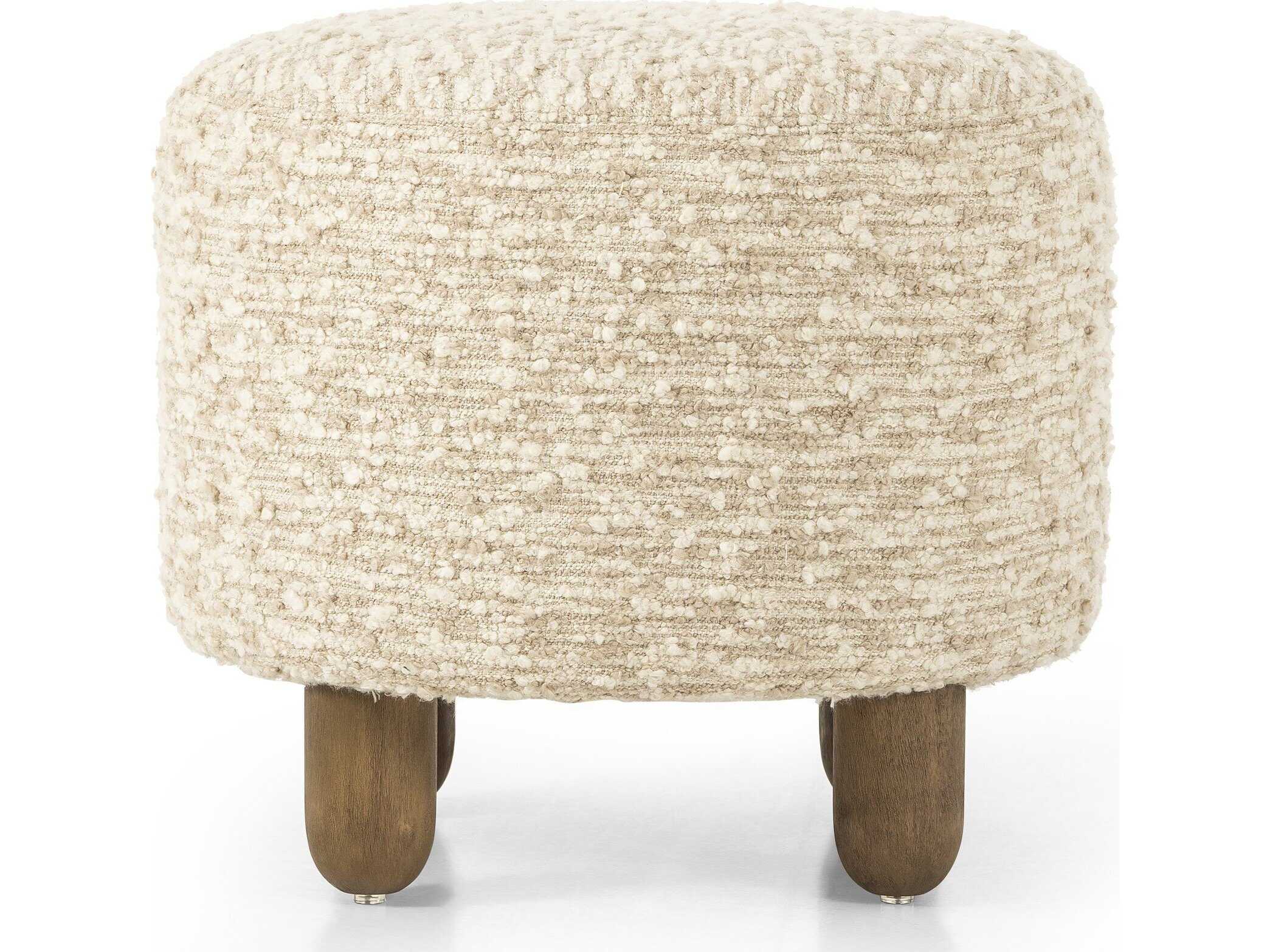 Four Hands Kensington Aniston Beige Upholstered Ottoman