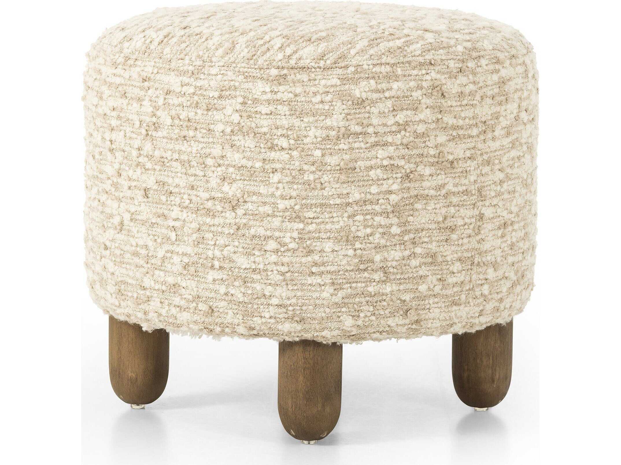 Four Hands Kensington Aniston Beige Upholstered Ottoman