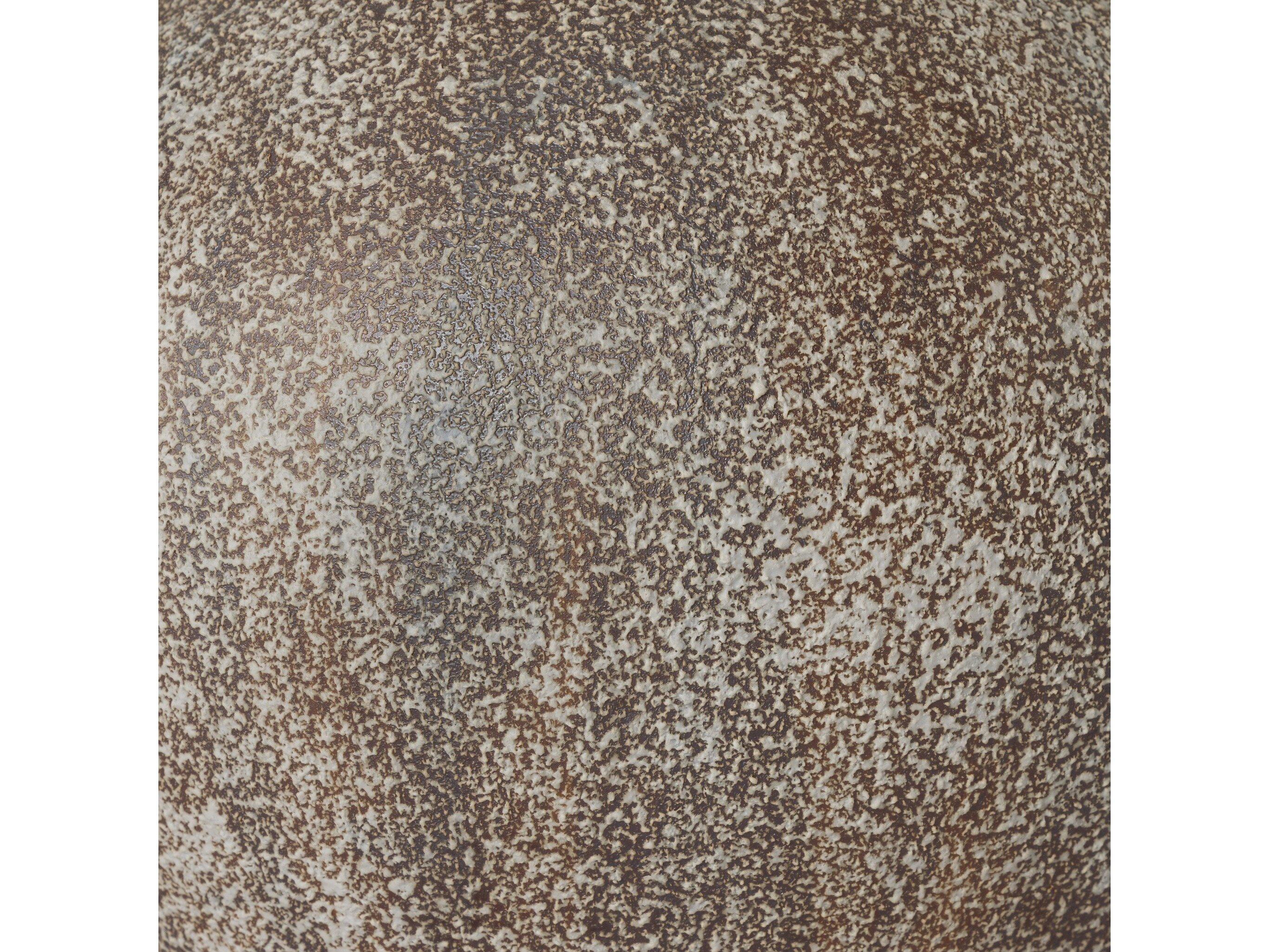 Four Hands Ryker Vintage Brown Ceramic Ivory Linen White LED Table Lamp