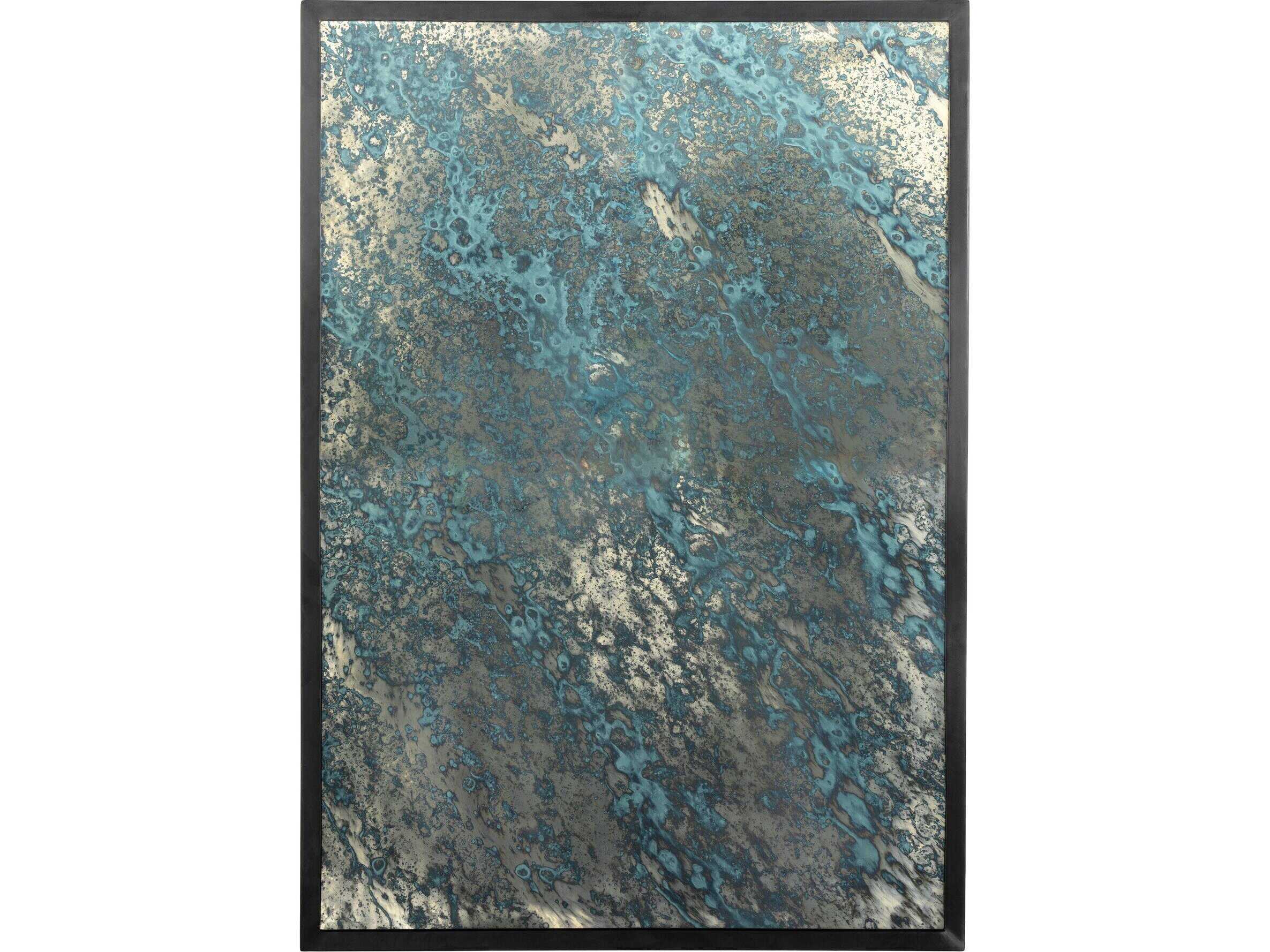 Four Hands Marlow Acid Iron Matte Black Rectangular Wash Mirror