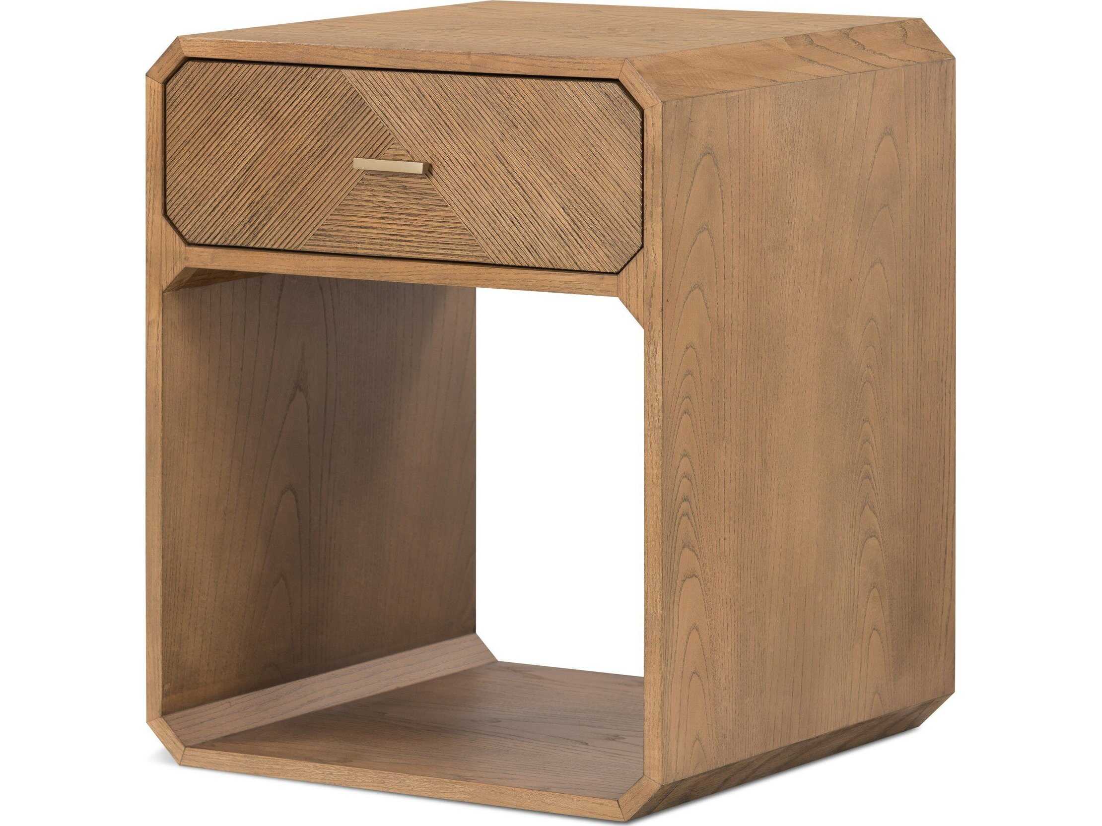 Four Hands Bolton Caspian 1-Drawer Natural Ash Wood Nightstand