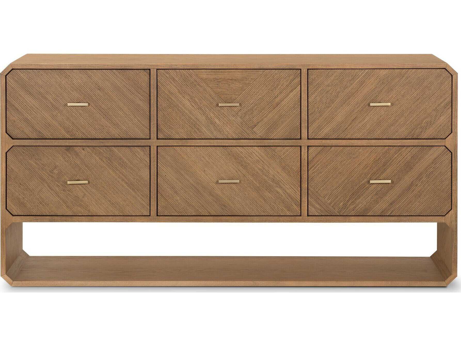 Four Hands Bolton Caspian 6-Drawers Natural Ash Wood Dresser