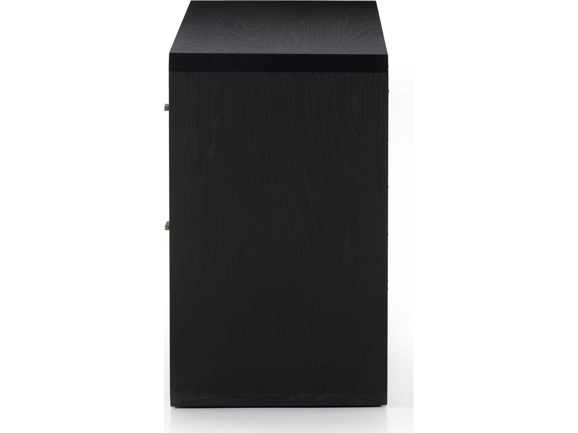 Four Hands Bolton Caspian 6-Drawers Black Ash Wood Dresser