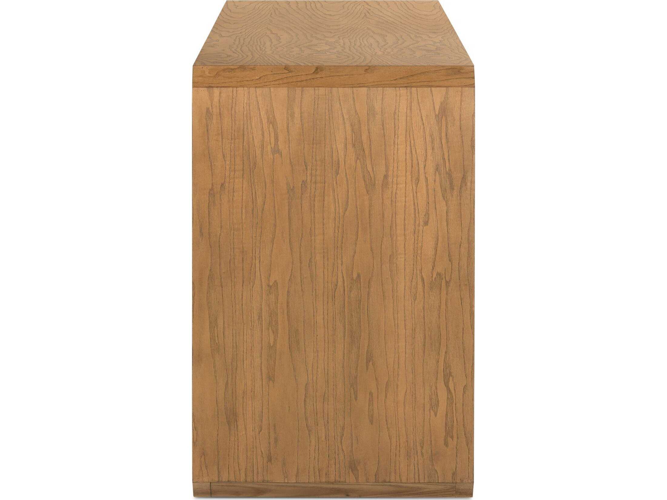 Four Hands Bolton Caspian 68" Ash Wood Natural Veneer Satin Brass Sideboard