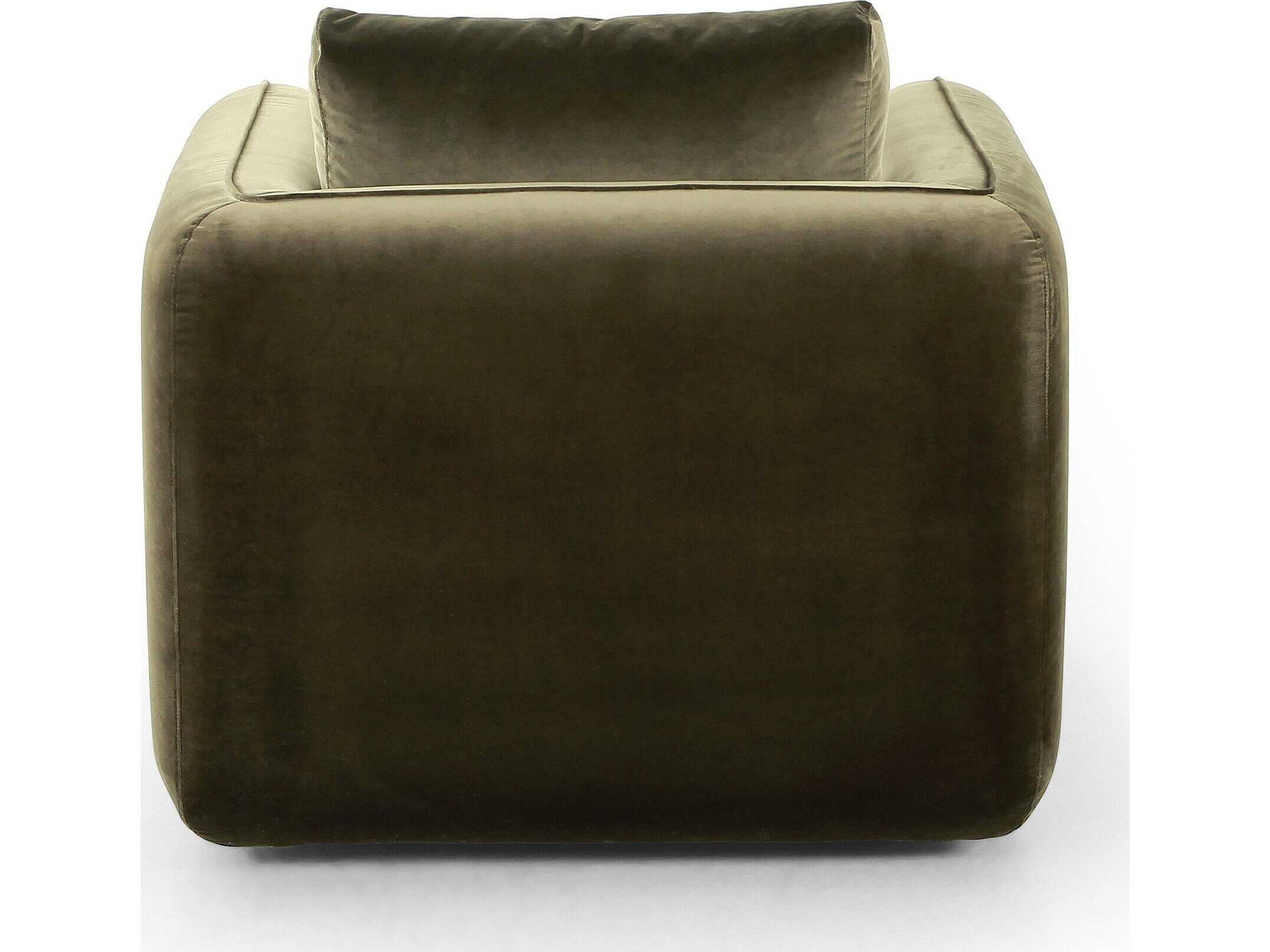 Four Hands Grayson Malakai Swivel Green Fabric Accent Chair
