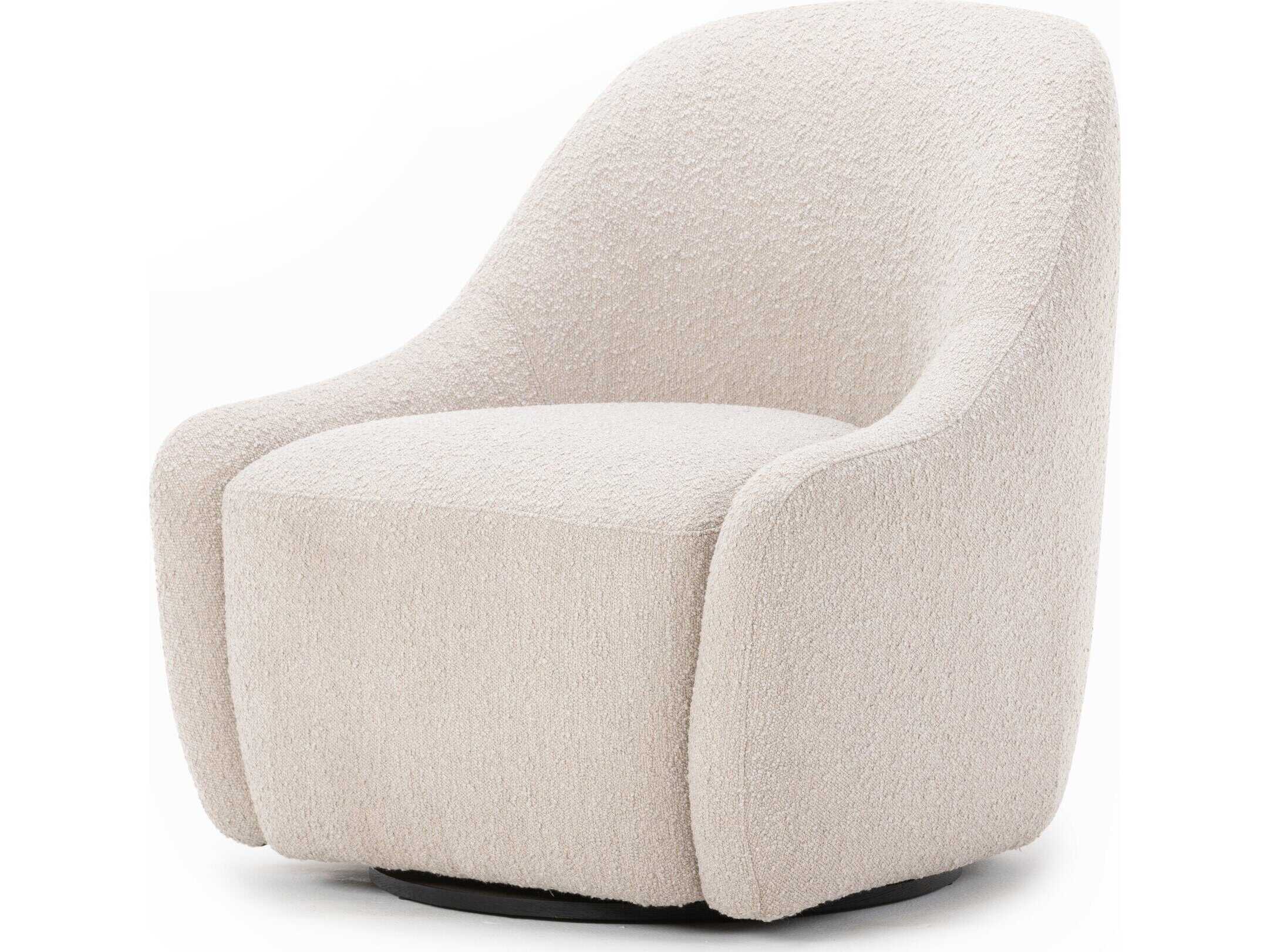 Four Hands Oslo Levi Knoll Sand Swivel Accent Chair