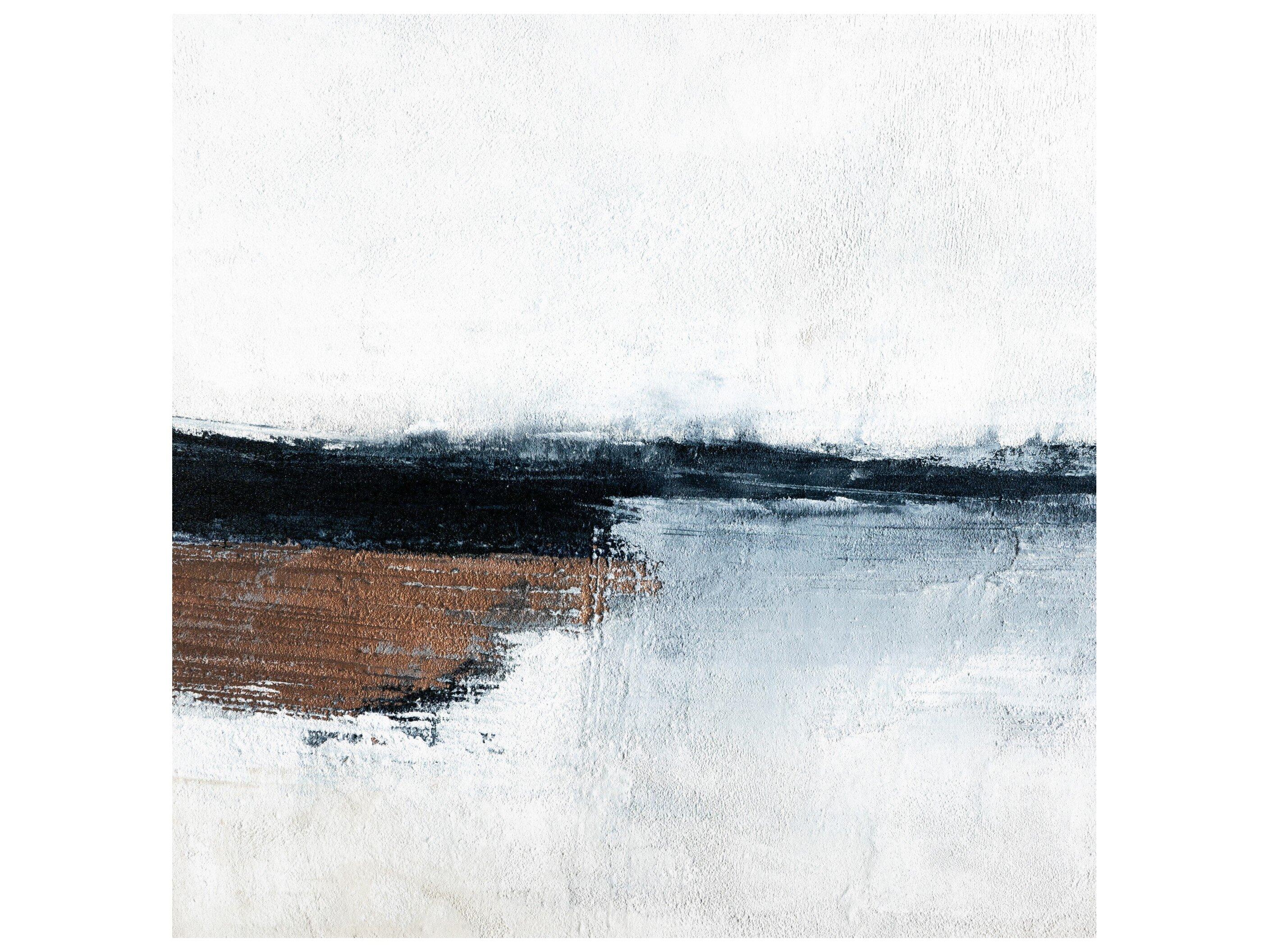 Four Hands Art Studio Immerse by Melanie Biehle Vertical Grain White Oak Floater  Canvas Wall Art