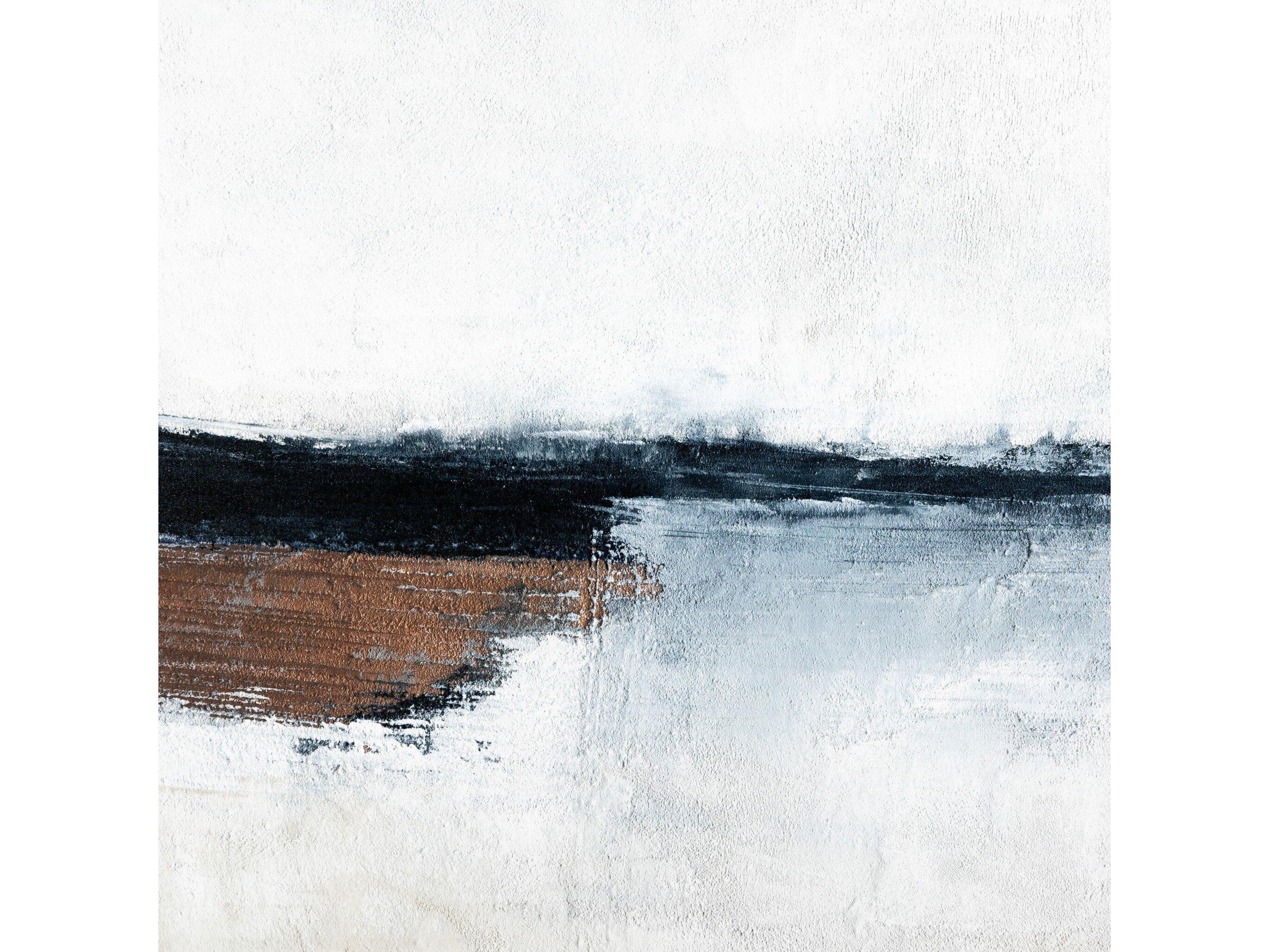 Four Hands Art Studio Immerse by Melanie Biehle Vertical Grain White Oak Floater  Canvas Wall Art