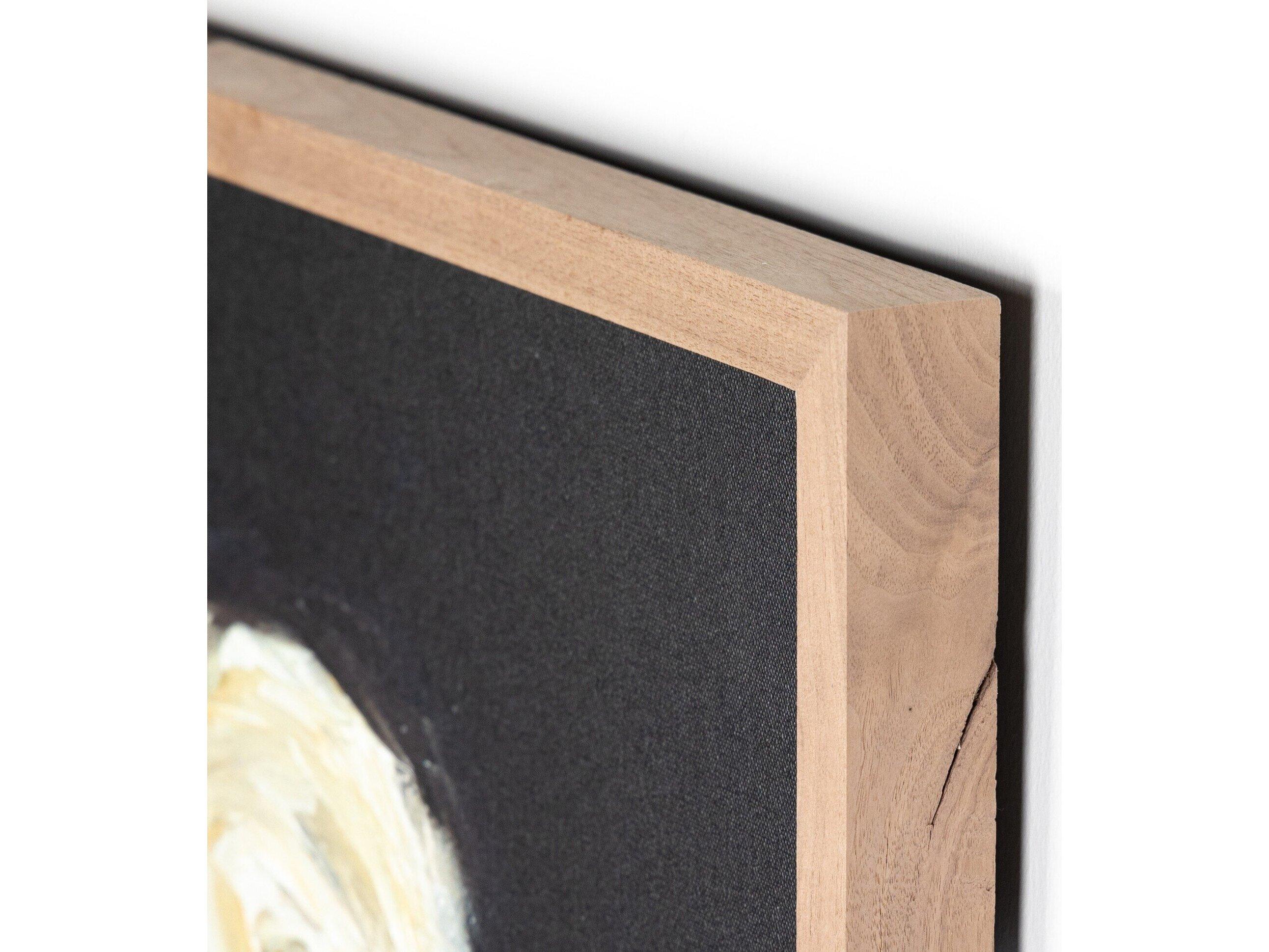 Four Hands Art Studio Flowers In Vase by Shaina Page Rustic Walnut  Canvas Wall Art