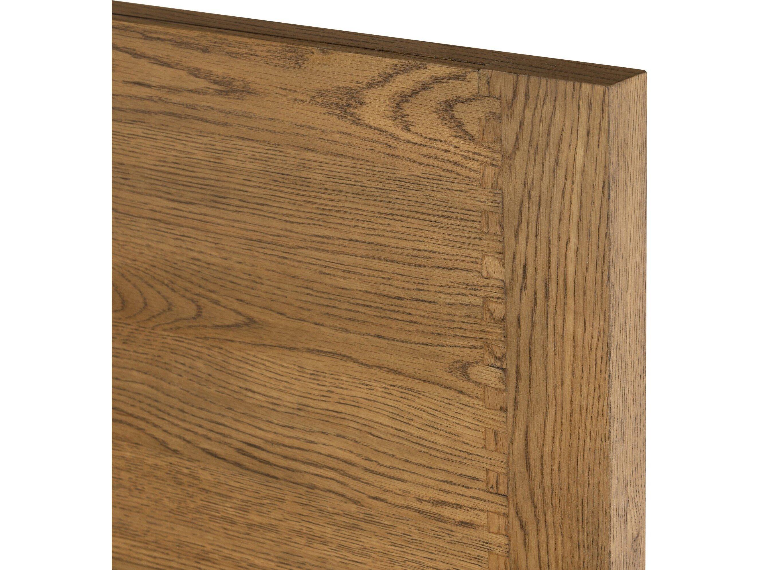 Four Hands Haiden Meadow Tawny Oak Brown Wood King Panel Bed