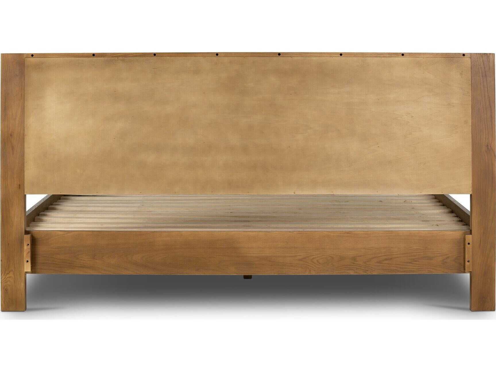 Four Hands Haiden Meadow Tawny Oak Brown Wood King Panel Bed