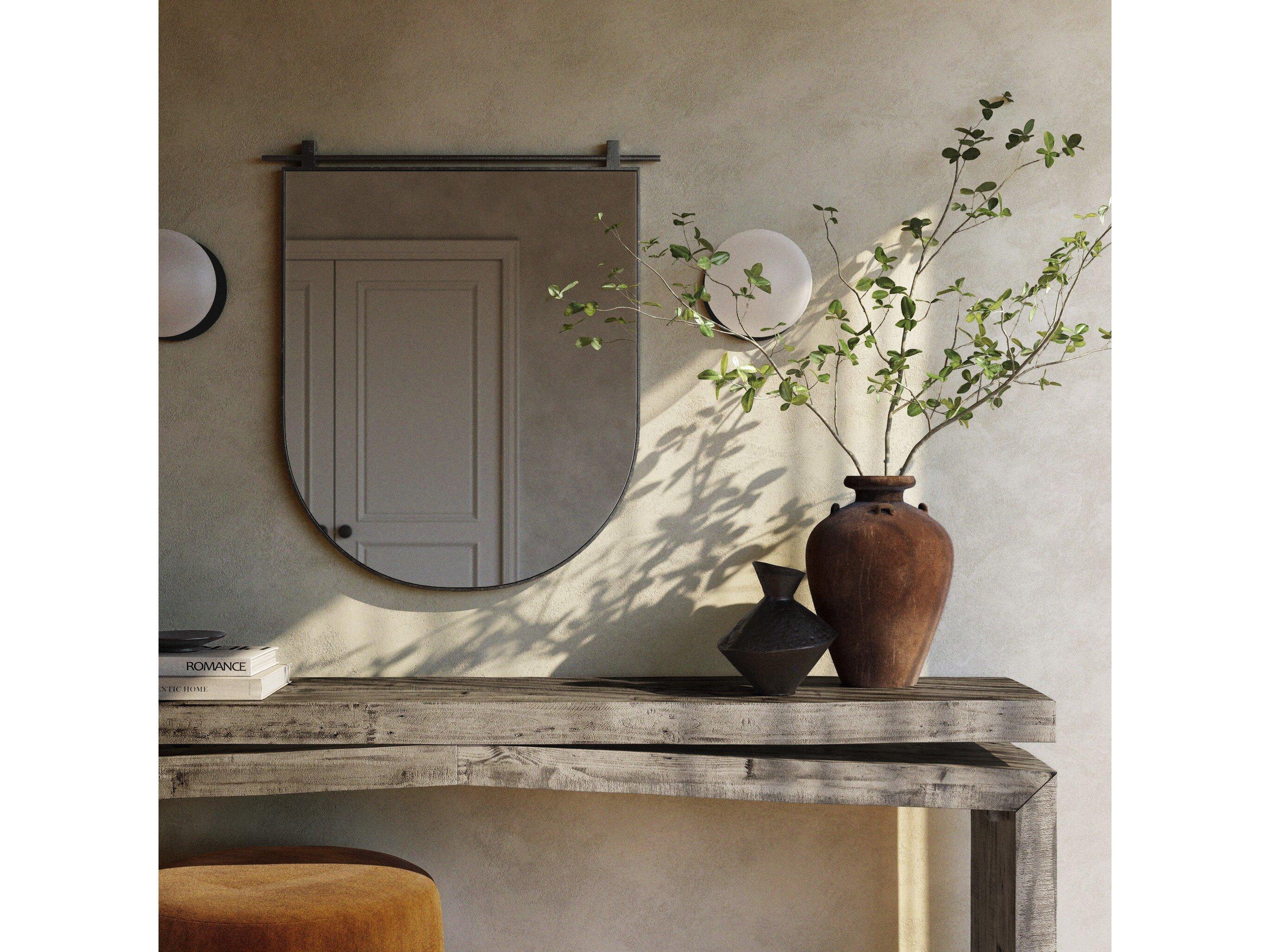 Four Hands Hutton Chico Antiqued Iron  Small Arch Mirror