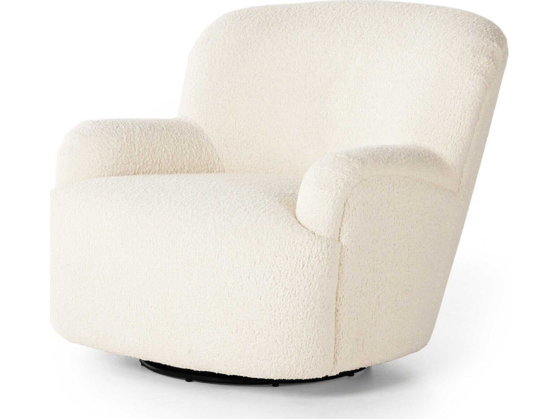 Four Hands Norwood Kadon Sheepskin Natural  Swivel Chair