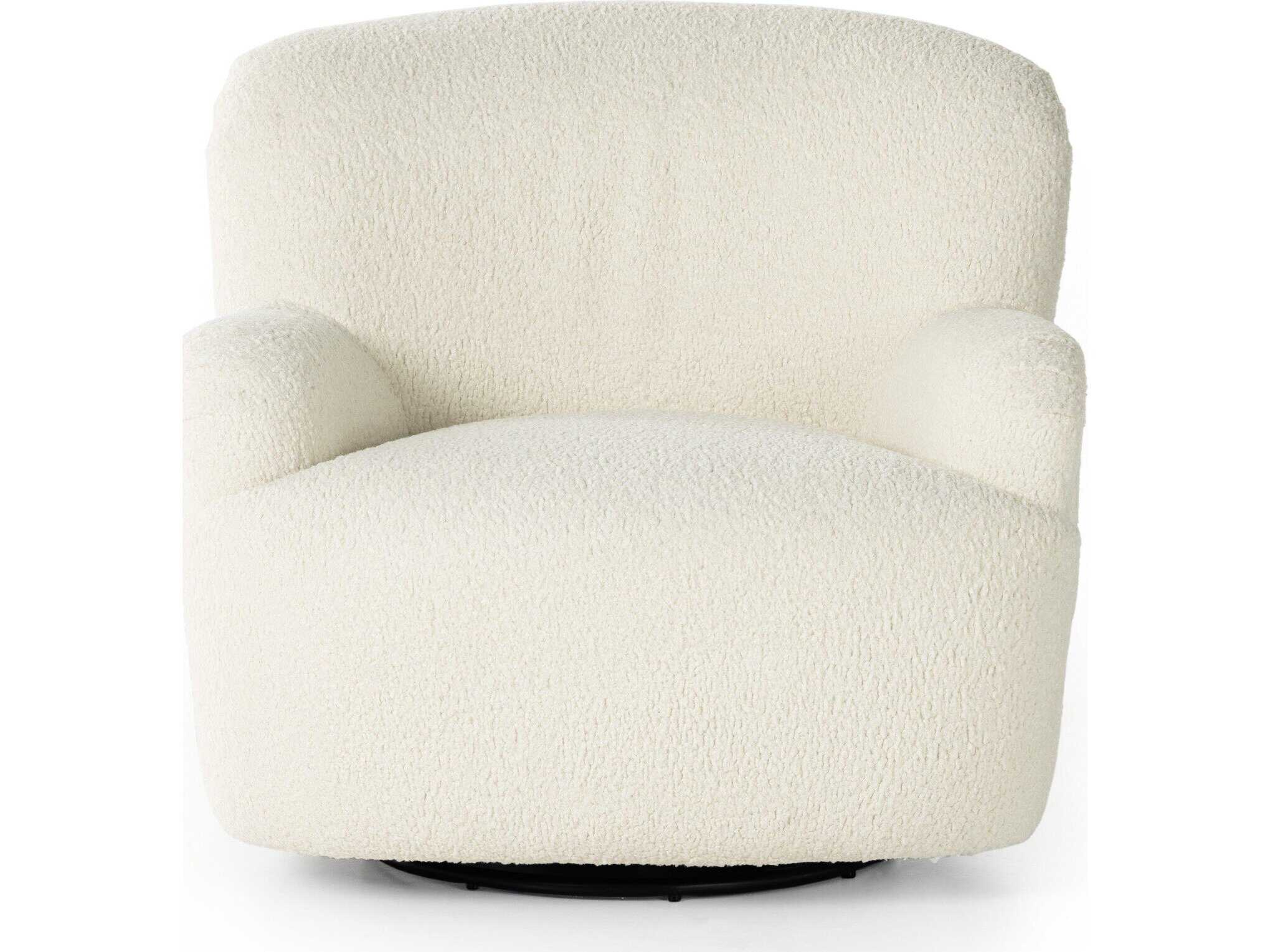Four Hands Norwood Kadon Sheepskin Natural  Swivel Chair