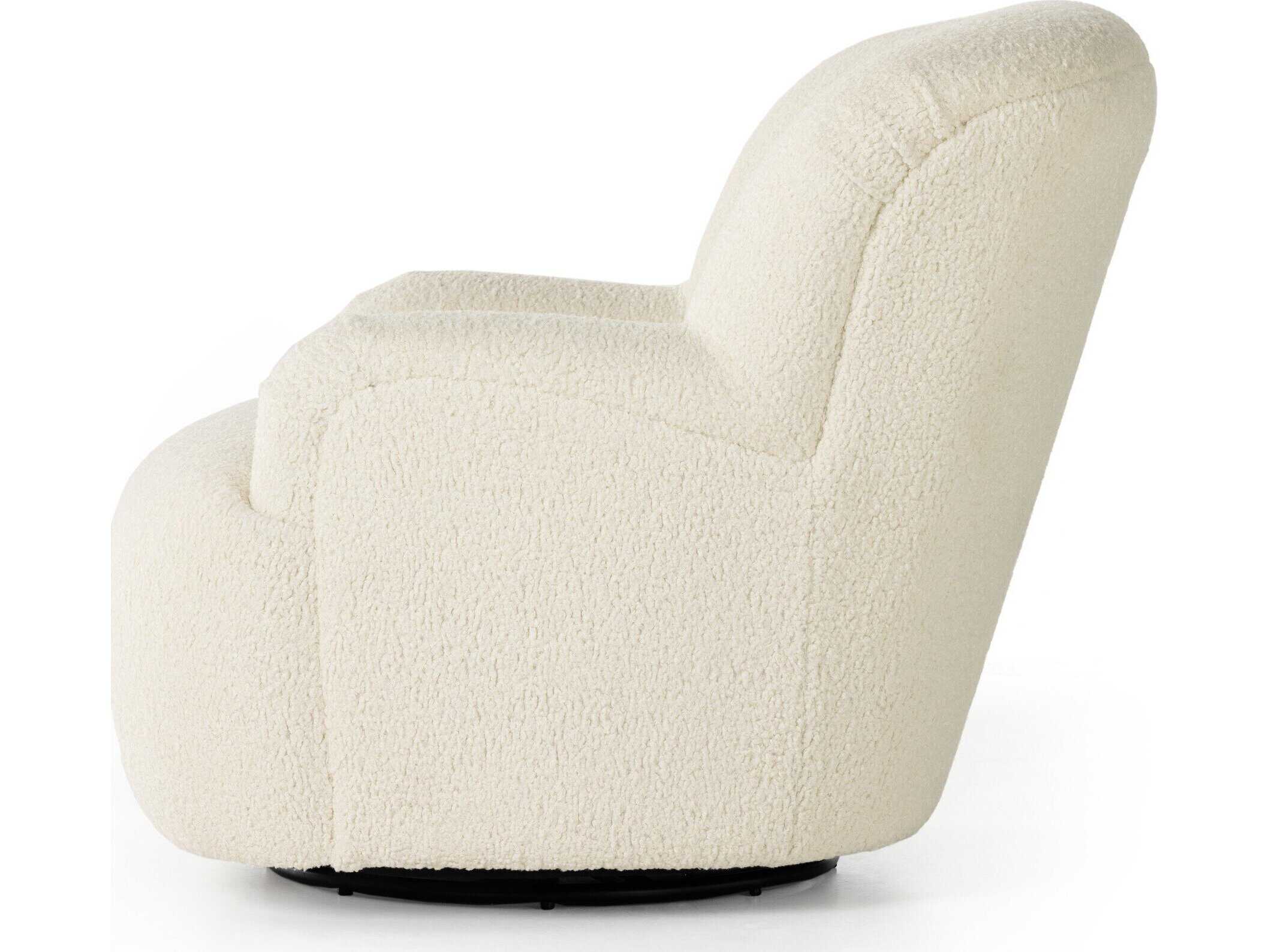 Four Hands Norwood Kadon Sheepskin Natural  Swivel Chair