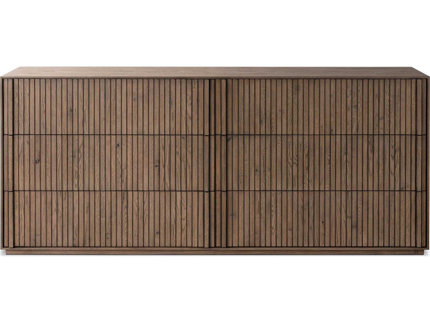 Four Hands Bina Leo Rustic Grey 6 Drawer Dresser