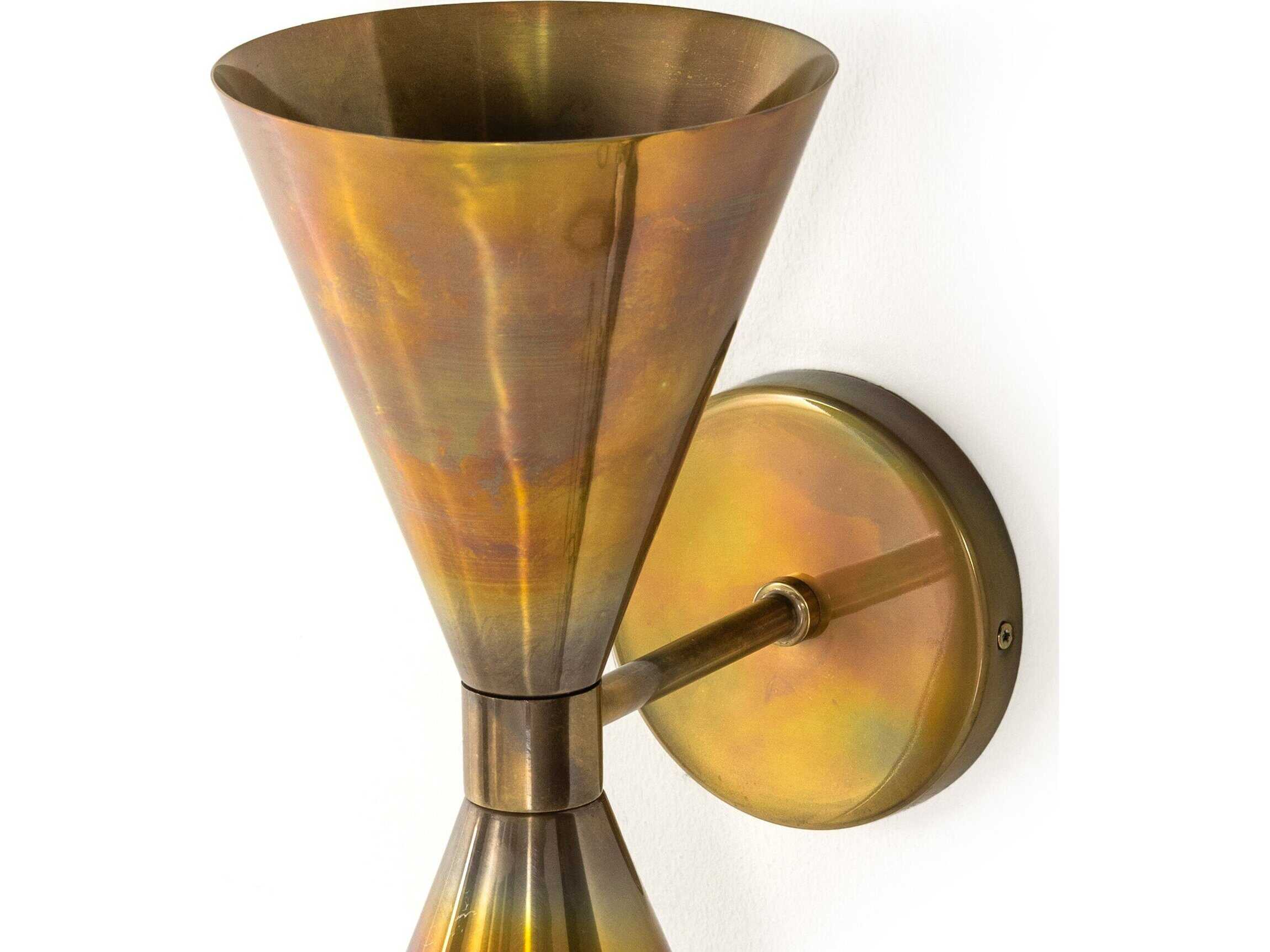 Four Hands Camden Clement Burnt Brass  Sconce