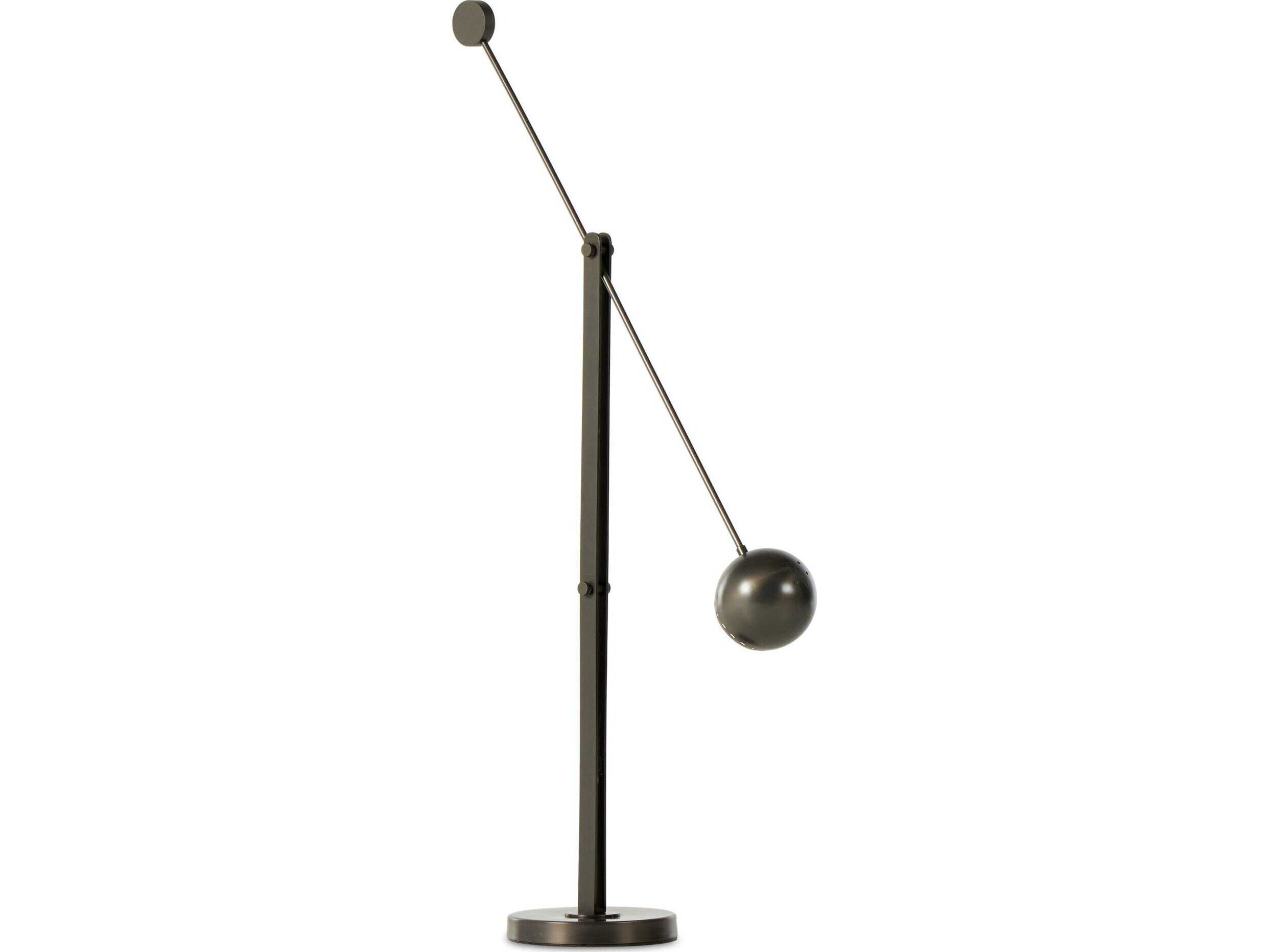 Four Hands Camden Torin Dark Antique Brass Clear Cord Floor Lamp