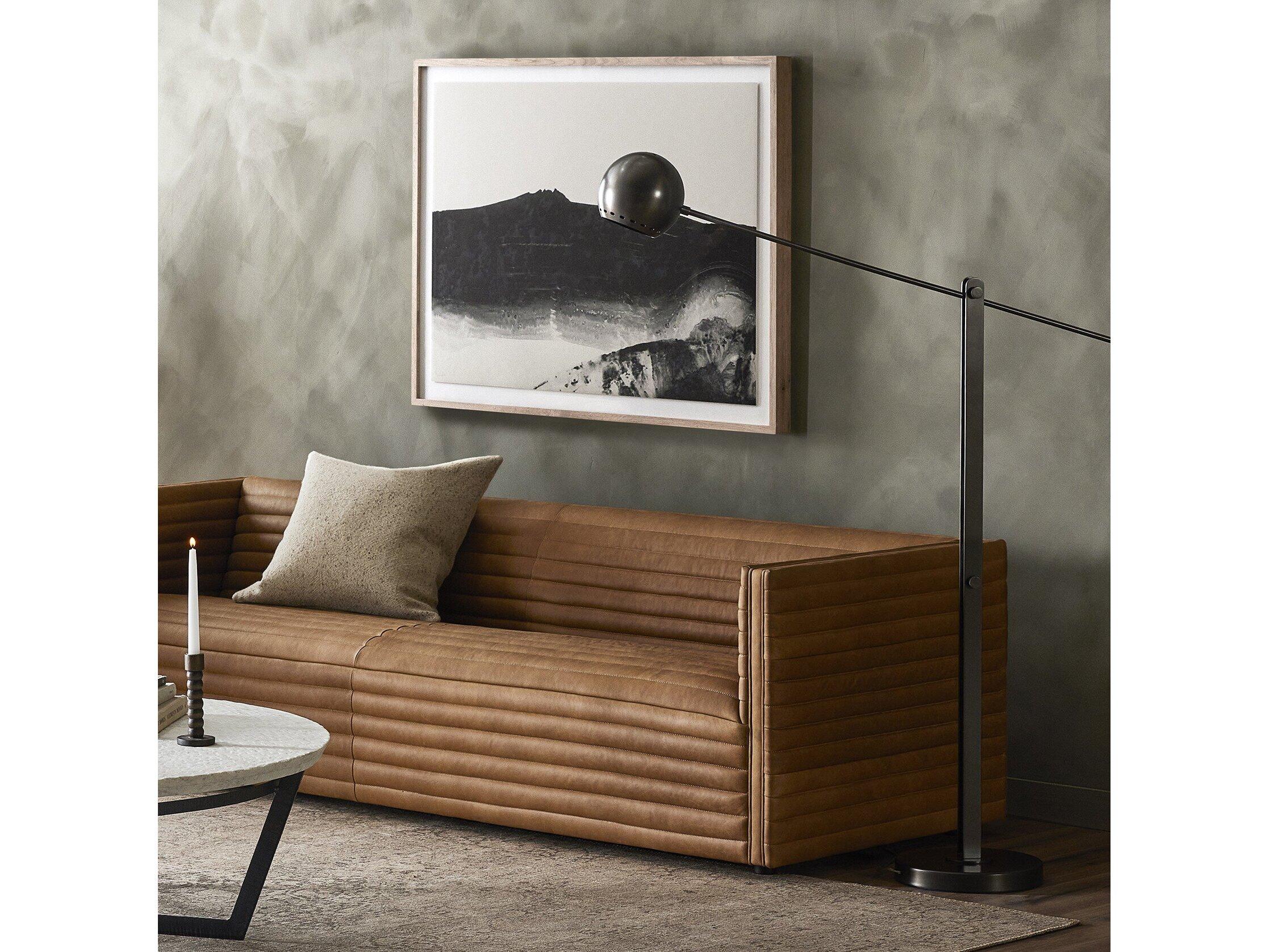 Four Hands Camden Torin Dark Antique Brass Clear Cord Floor Lamp