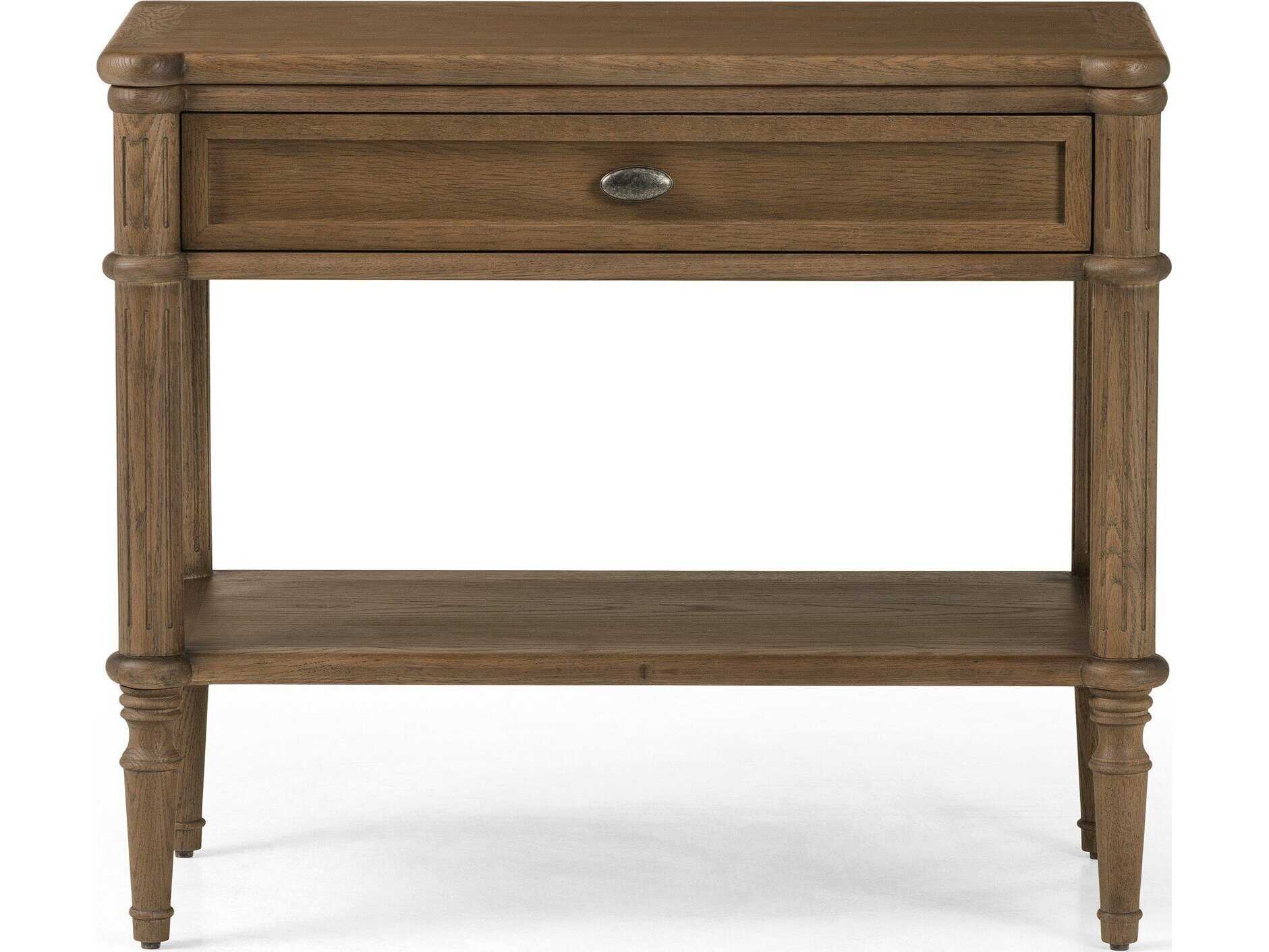 Four Hands Collins Toulouse Toasted Oak Veneer Oak Wood Nightstand