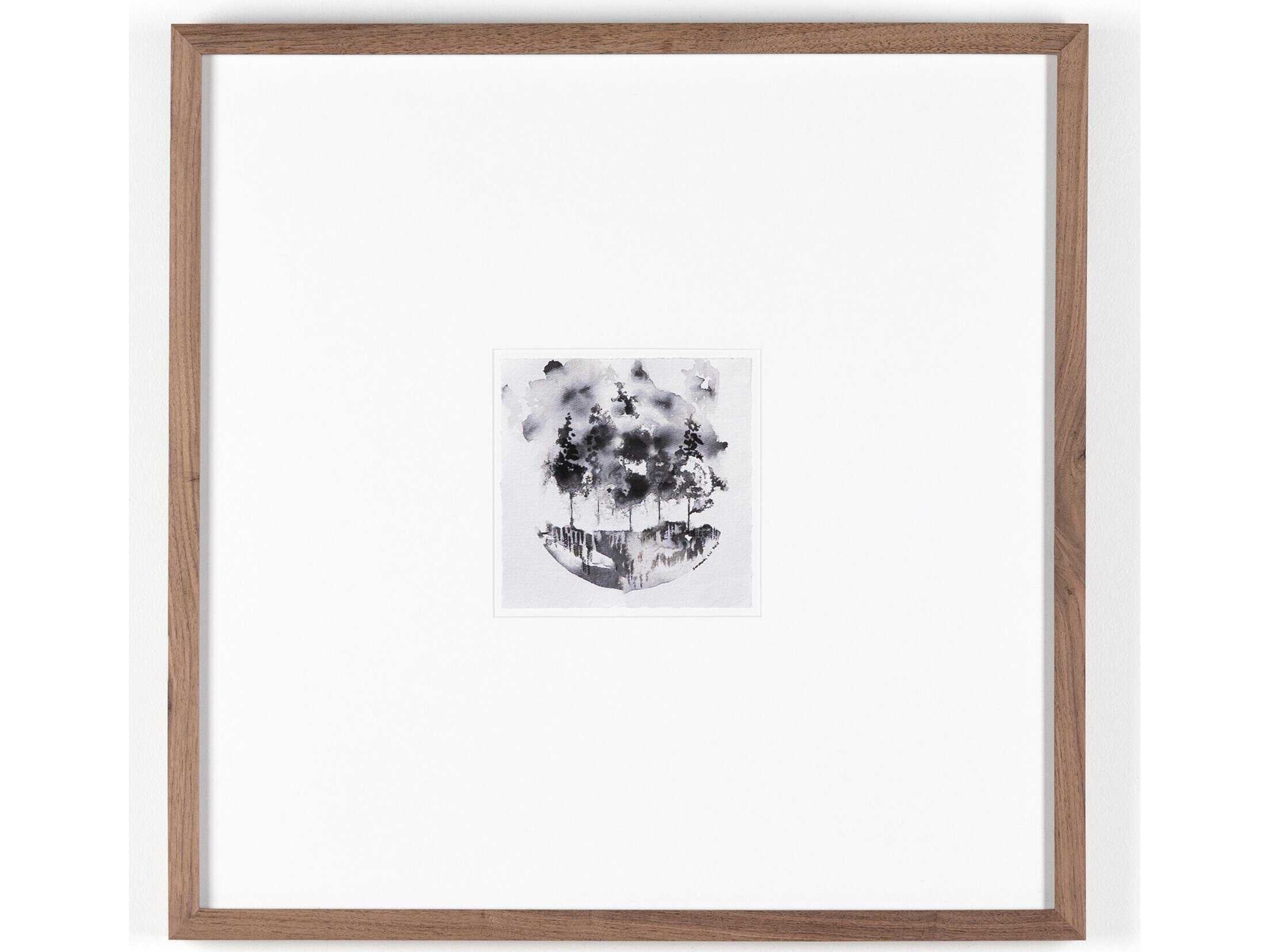 Four Hands Art Studio Through The Trees II by Santhosh Ch Rustic Walnut  Canvas Wall Art