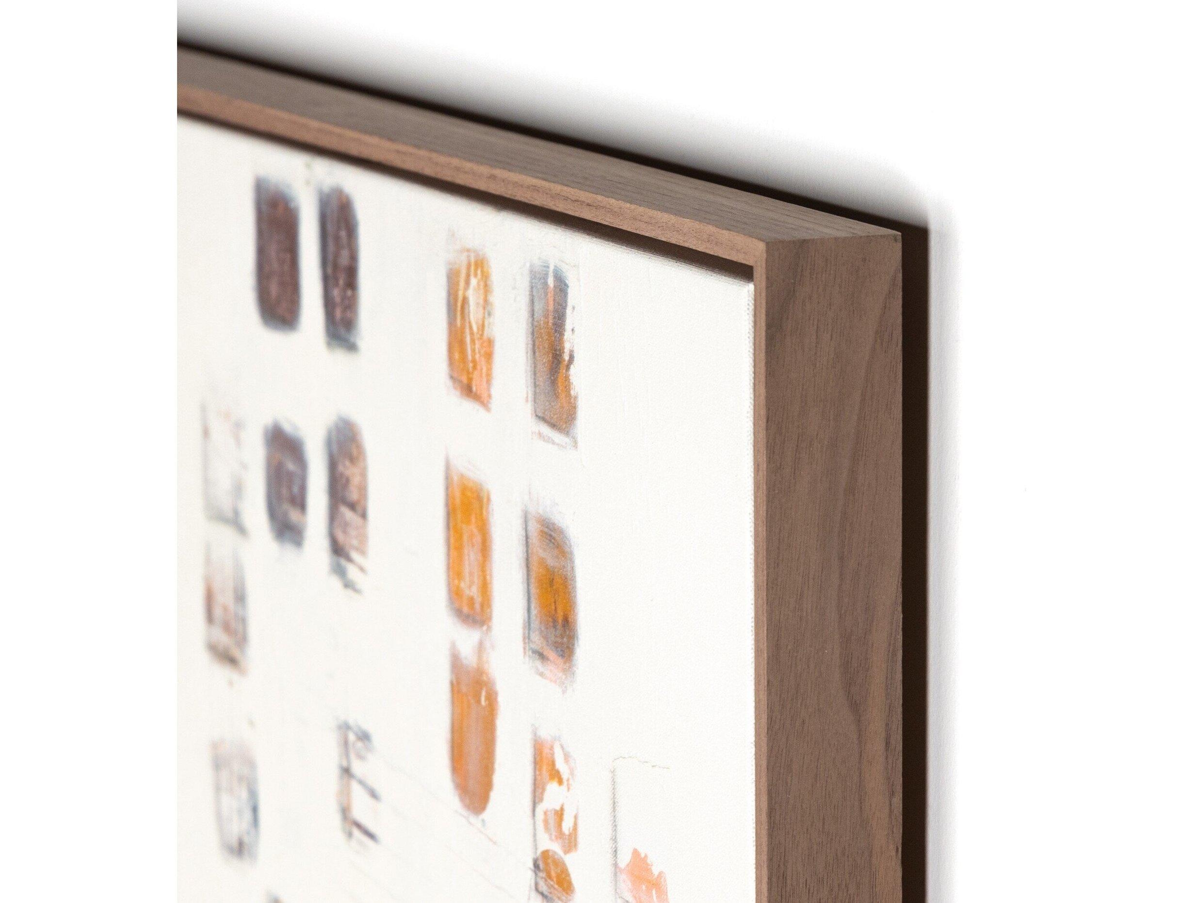 Four Hands Art Studio Bento Box by Jamie Beckwith Rustic Walnut Floater  Canvas Wall Art