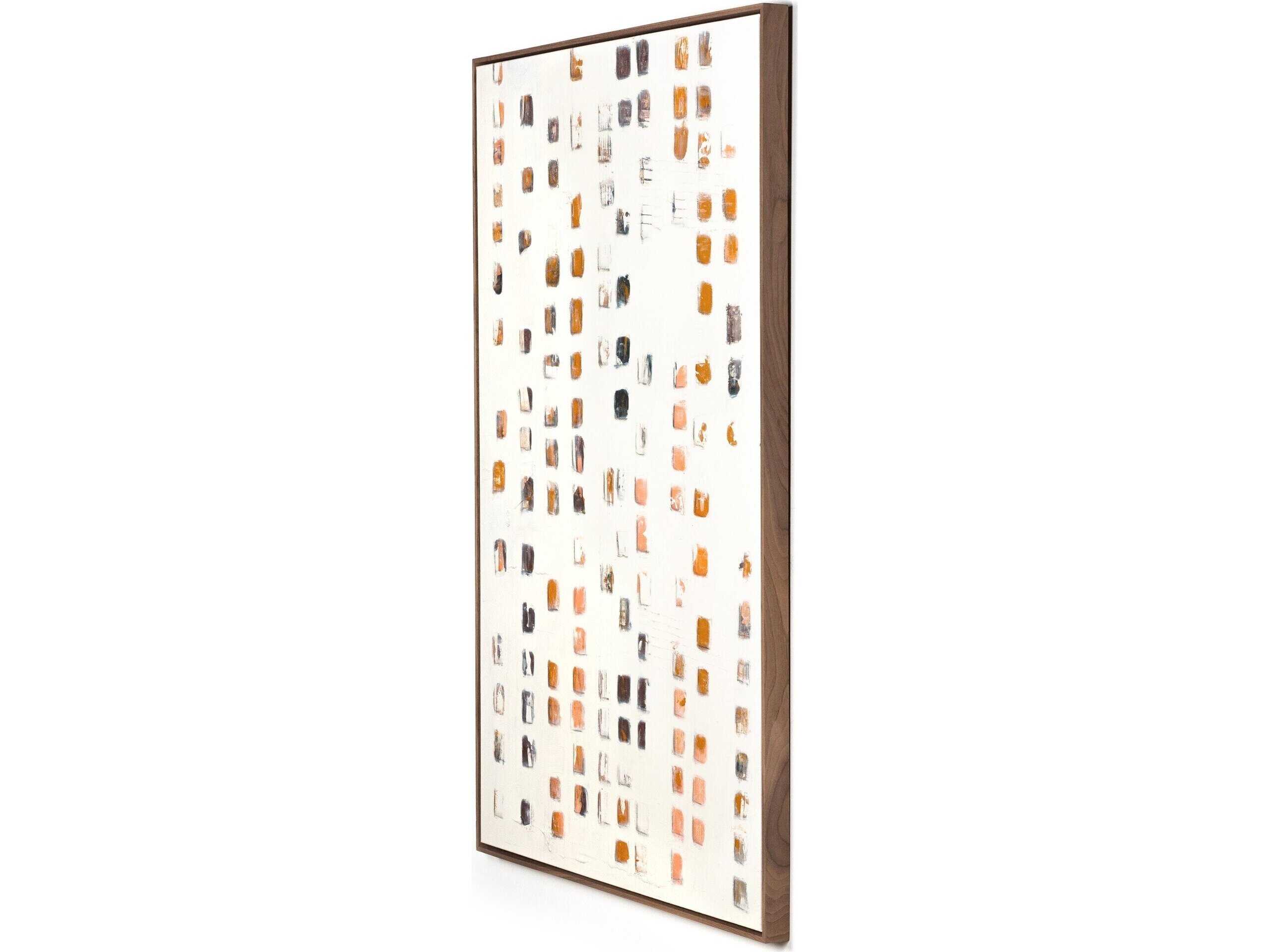 Four Hands Art Studio Bento Box by Jamie Beckwith Rustic Walnut Floater  Canvas Wall Art