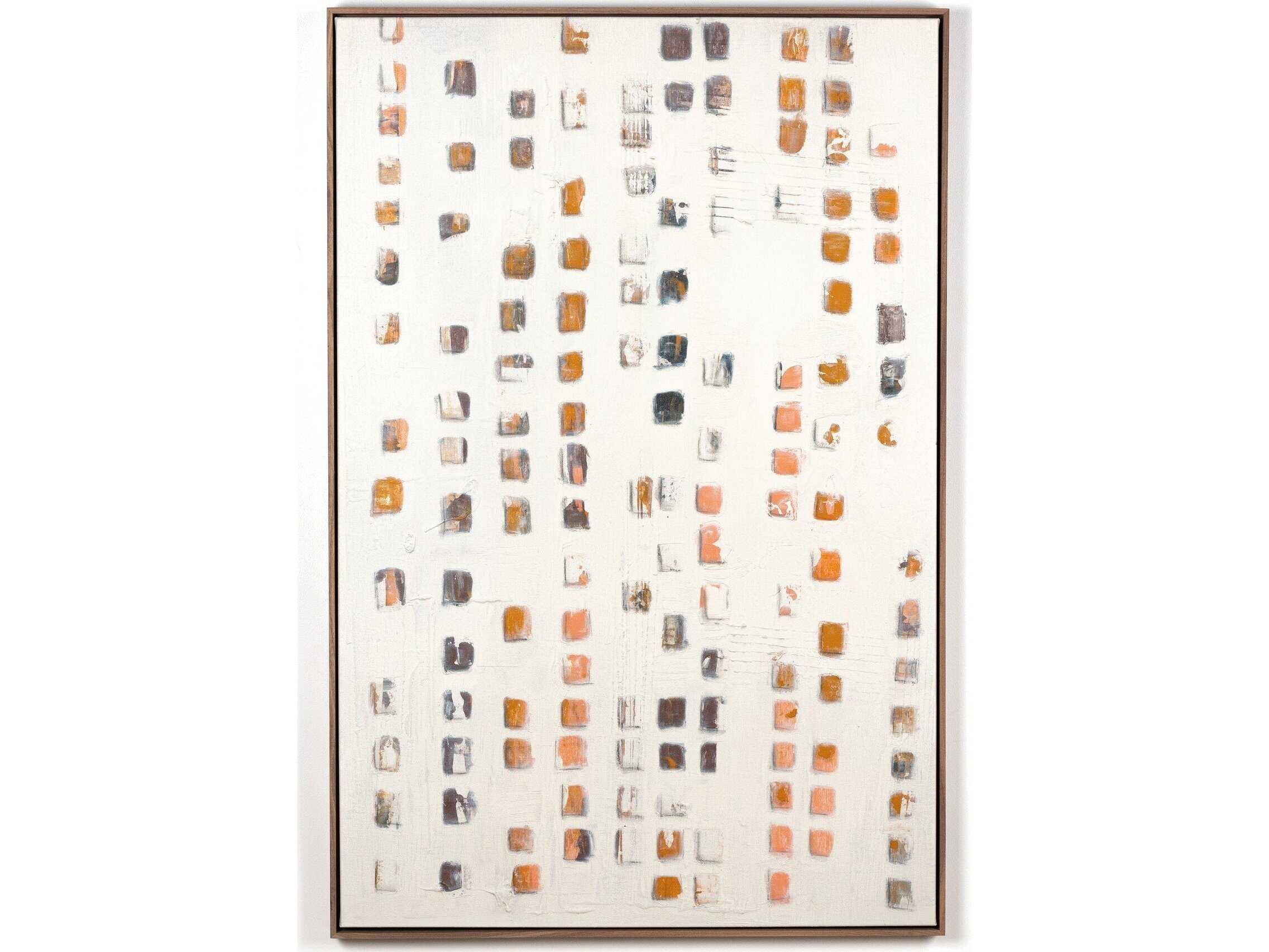 Four Hands Art Studio Bento Box by Jamie Beckwith Rustic Walnut Floater  Canvas Wall Art