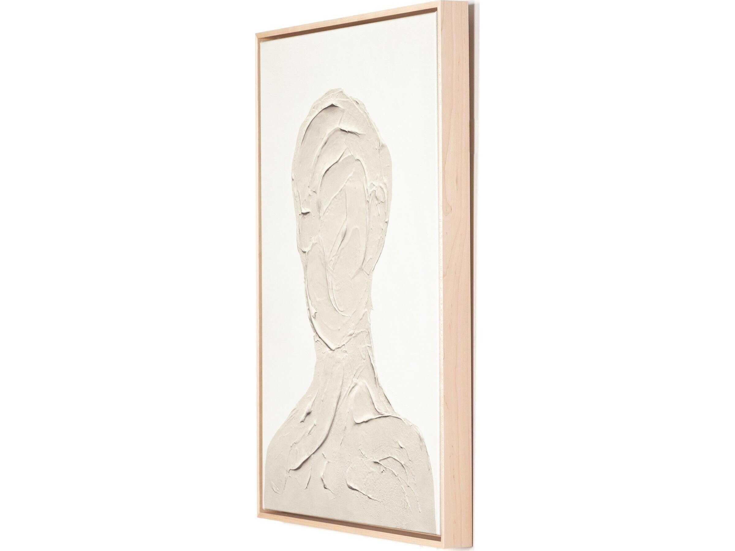 Four Hands Art Studio Portrait 5 by Coup D'esprit Natural Maple Floater  Canvas Wall Art