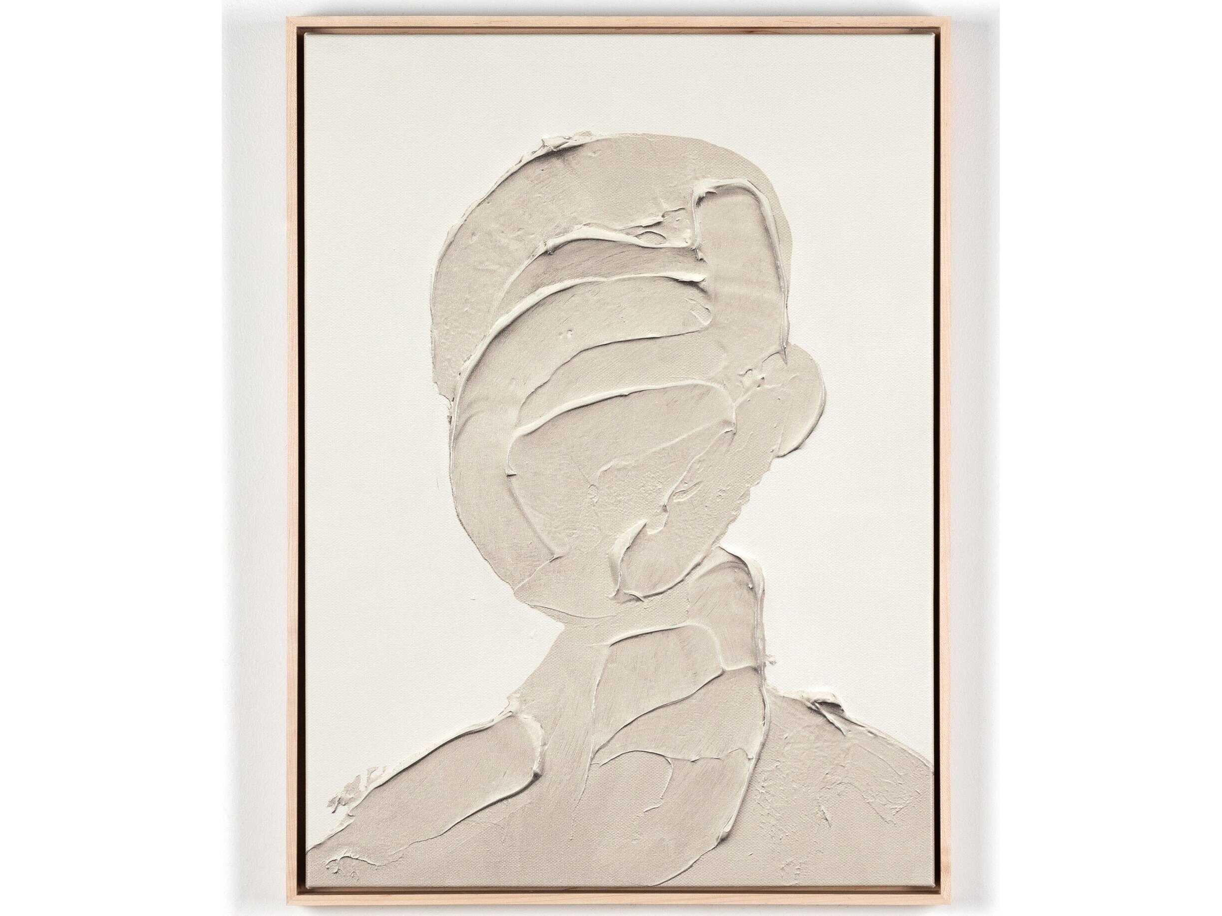 Four Hands Art Studio Portrait 2 by Coup D'esprit Natural Maple Floater  Canvas Wall Art