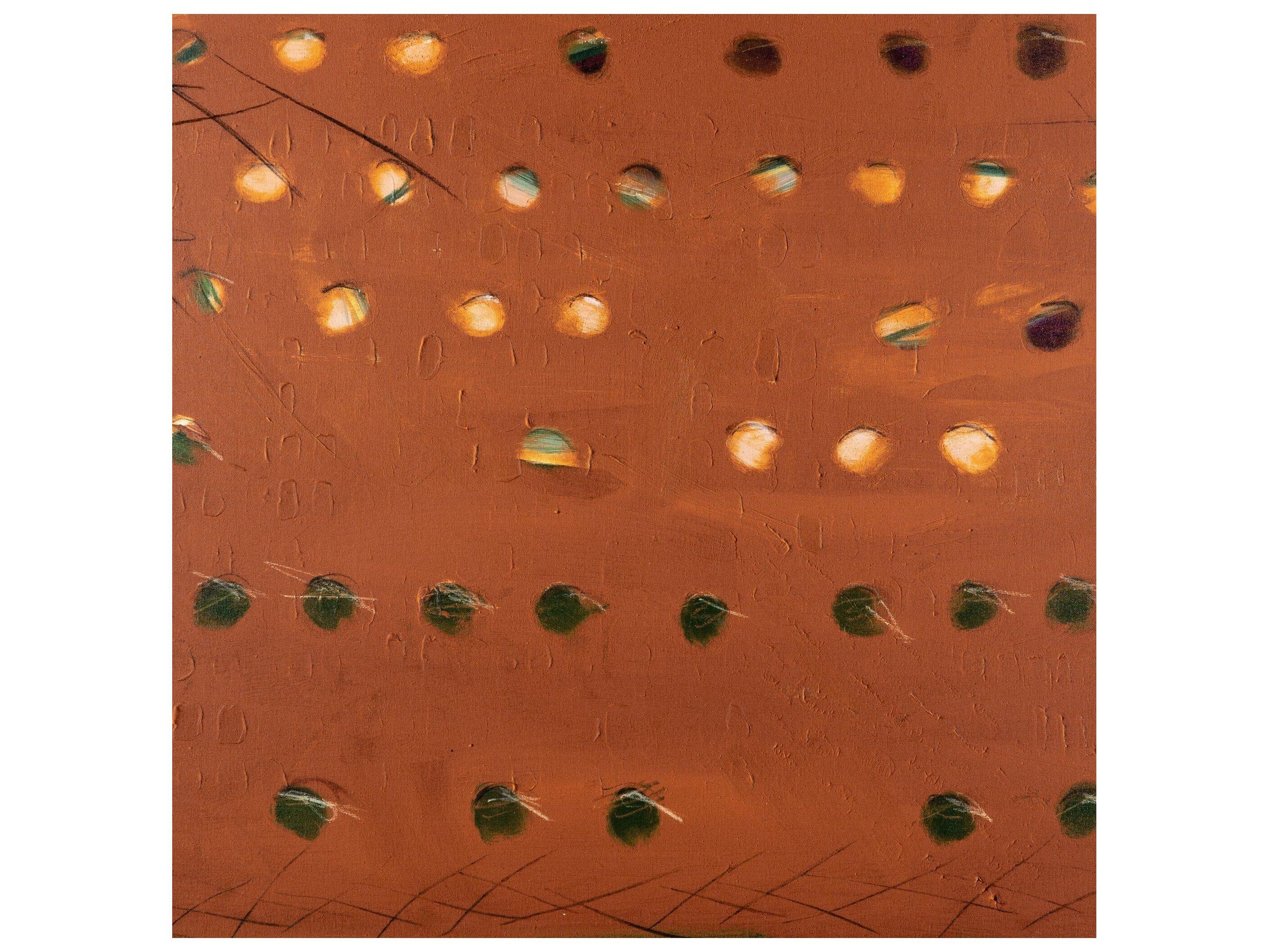 Four Hands Art Studio X Spot Rust by Jamie Beckwith Natural Maple Floater  Canvas Wall Art