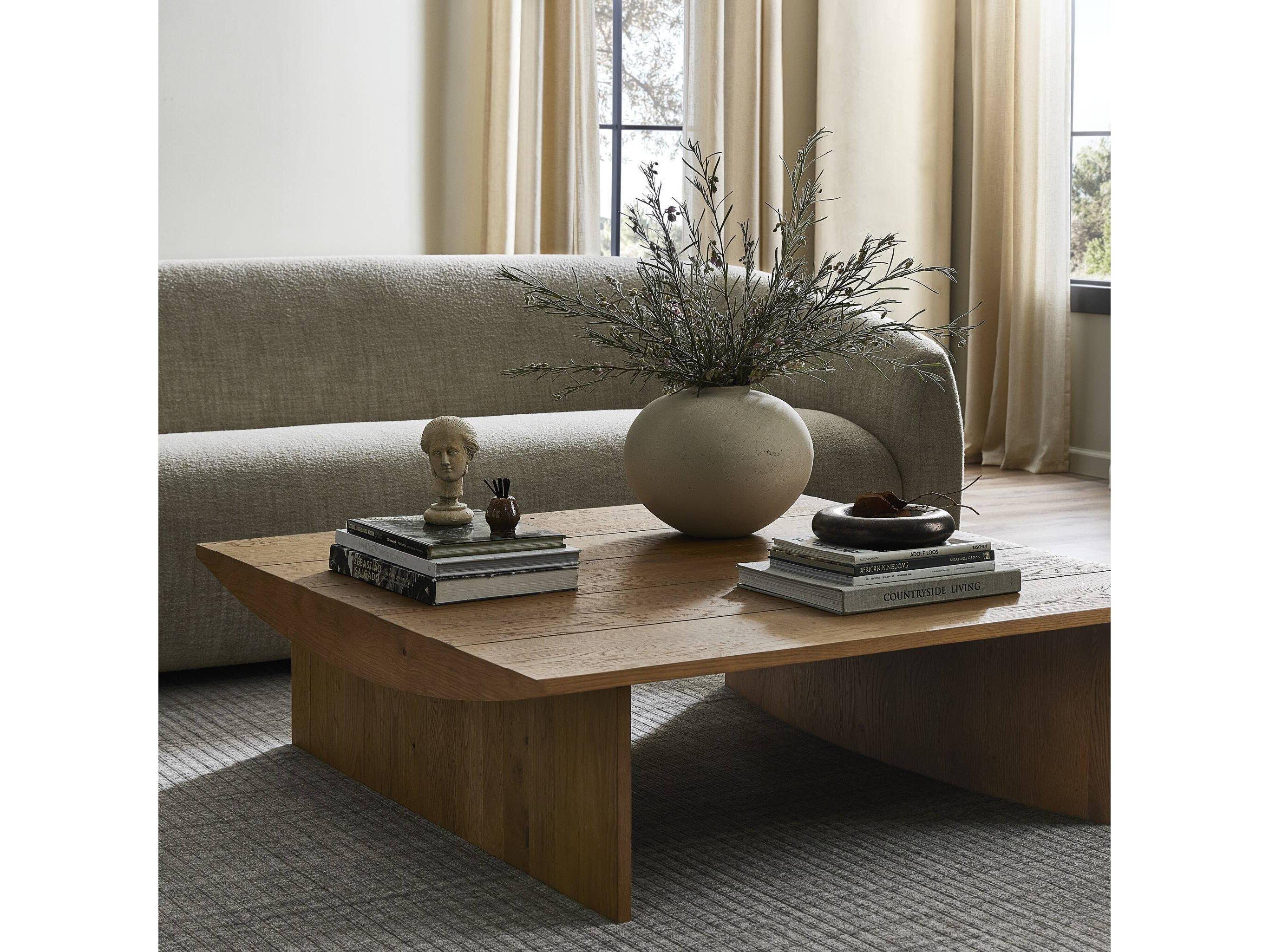 Four Hands Barton Pickford Square Coffee Table Dusted Oak Veneer Square Wood Square Coffee Table