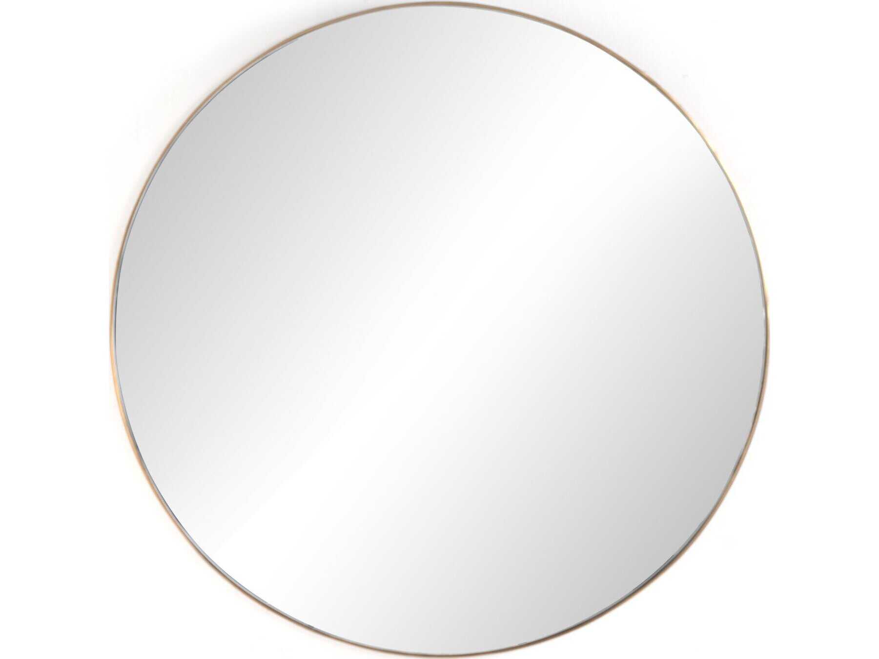 Four Hands Marlow Georgina Polished Brass Round  Mirror