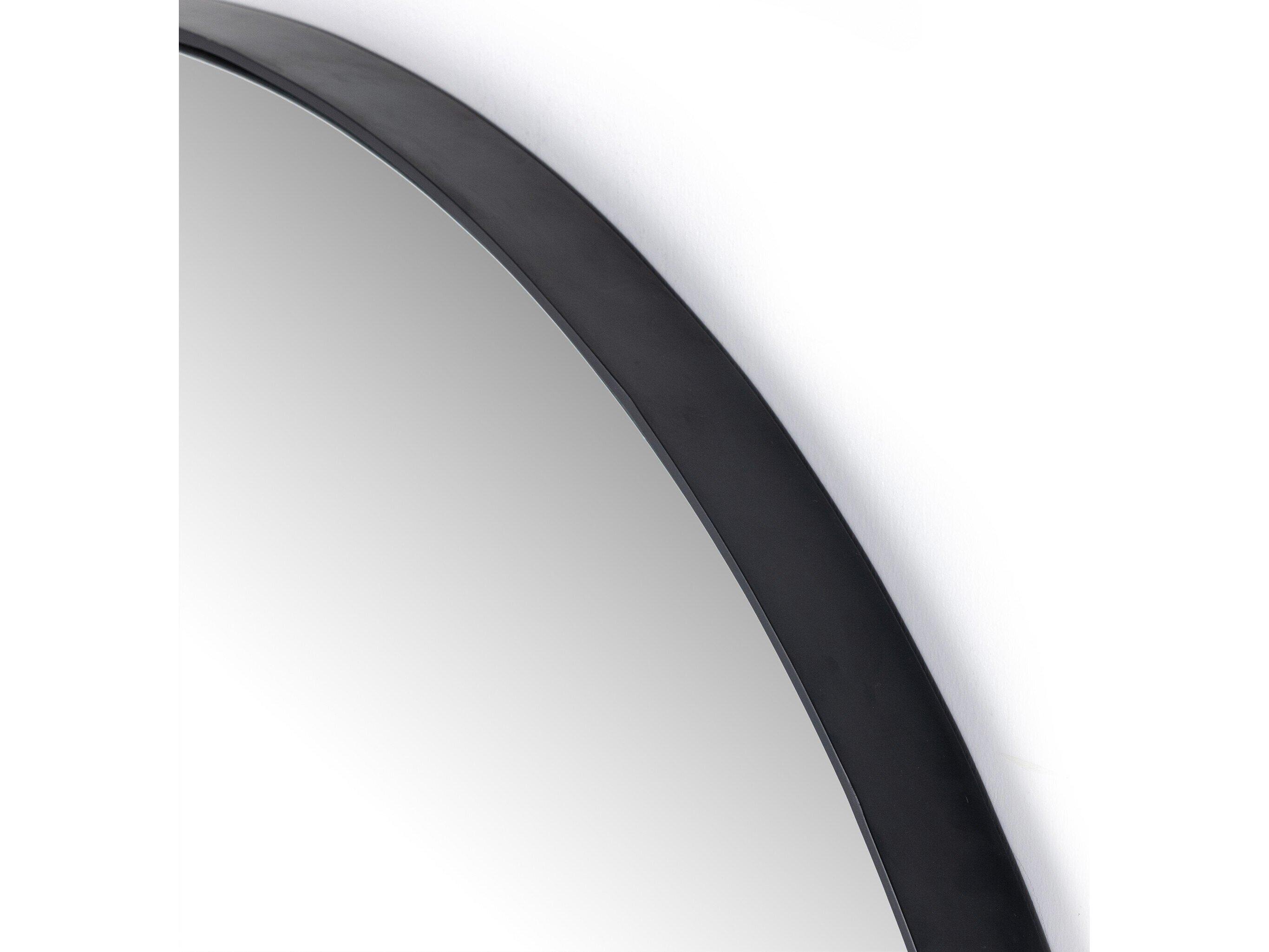 Four Hands Marlow Georgina Iron Matte Black Round  Mirror