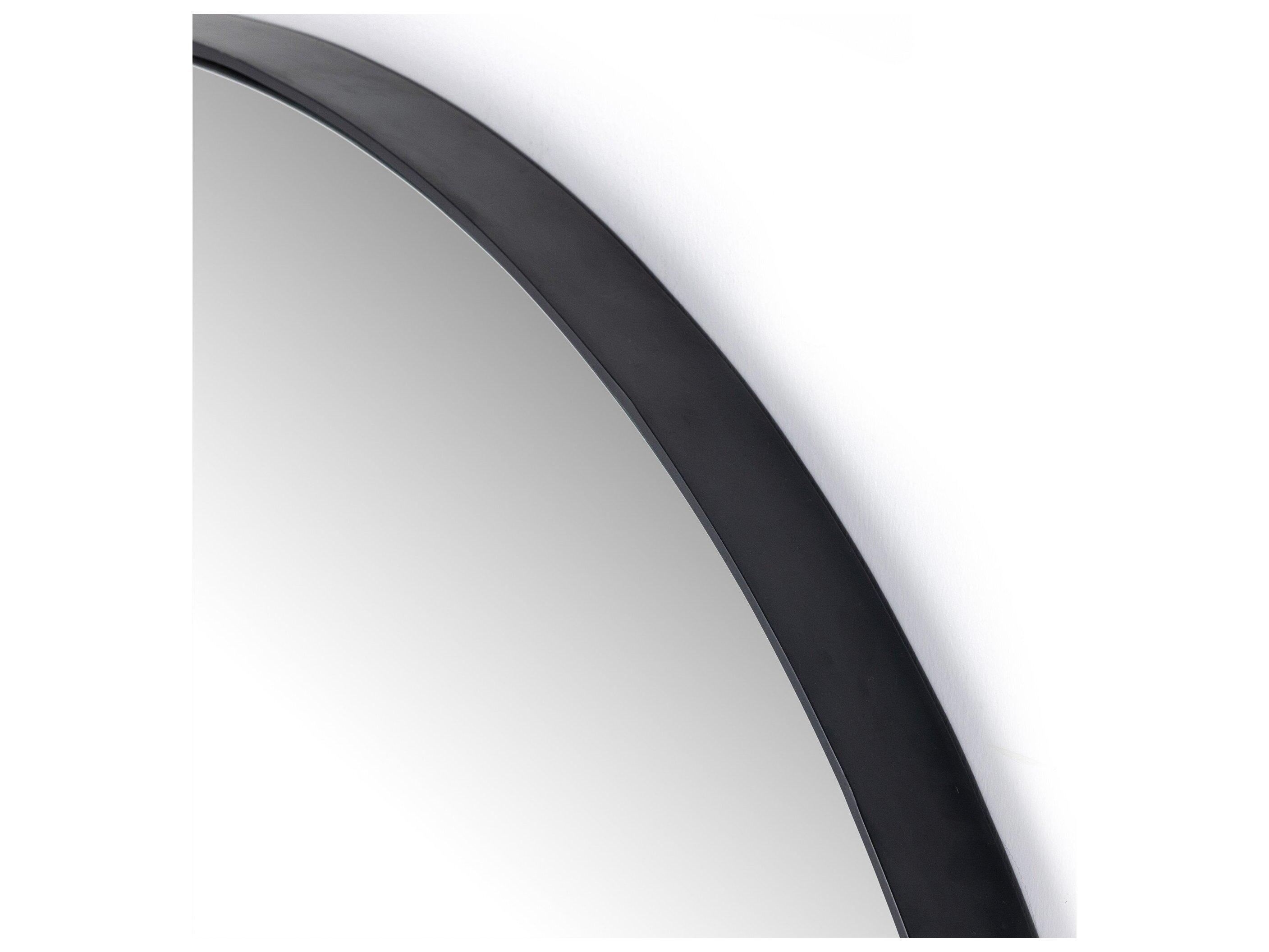 Four Hands Marlow Georgina Iron Matte Black Round  Mirror