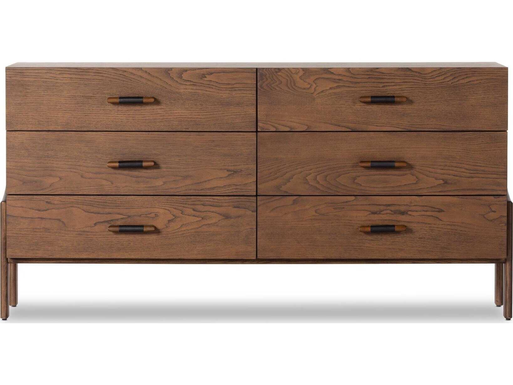Four Hands Bolton Halston 6-Drawers Ash Wood Double Dresser