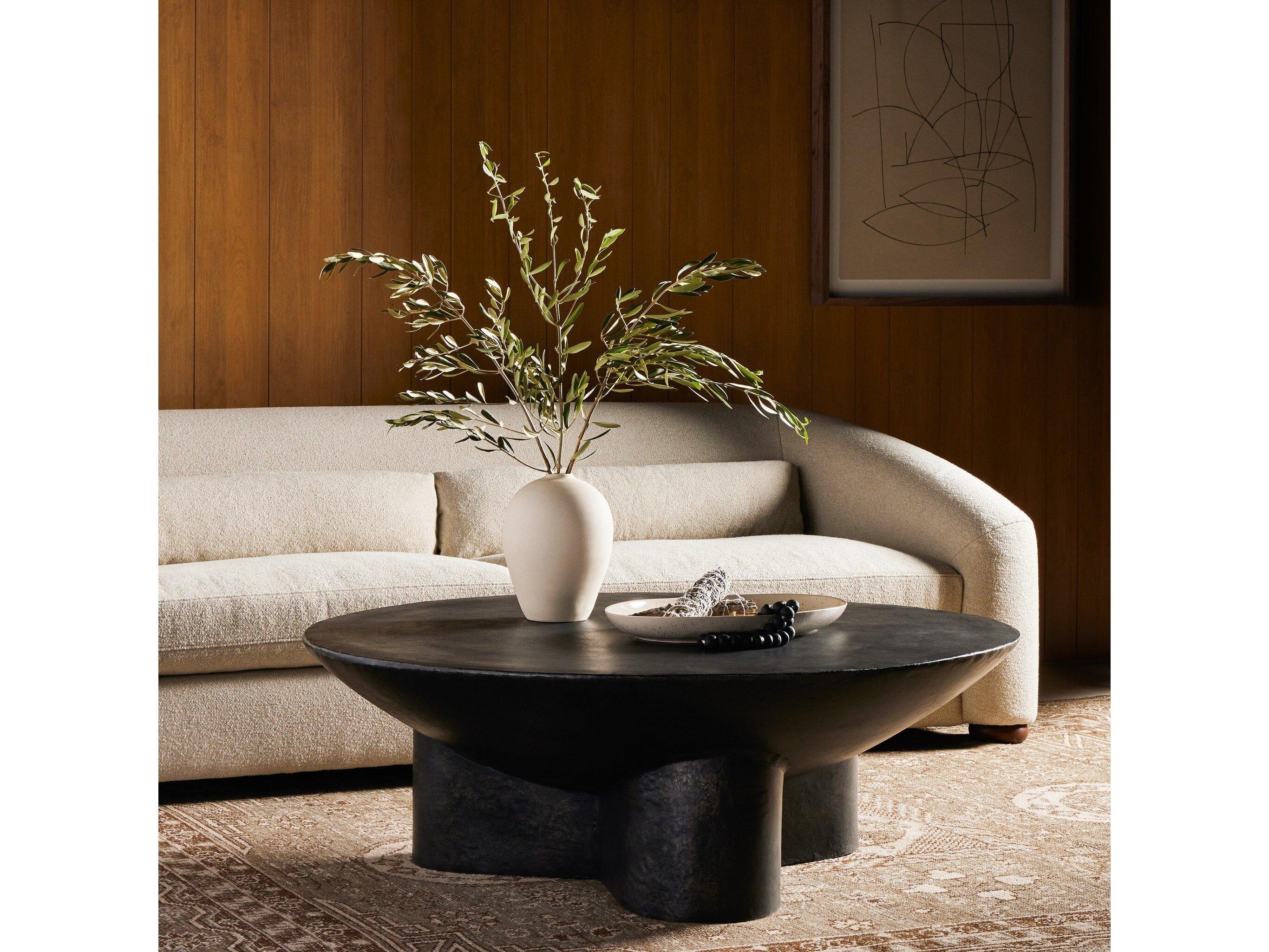 Four Hands Marlow Sante Raw Black Coffee Table