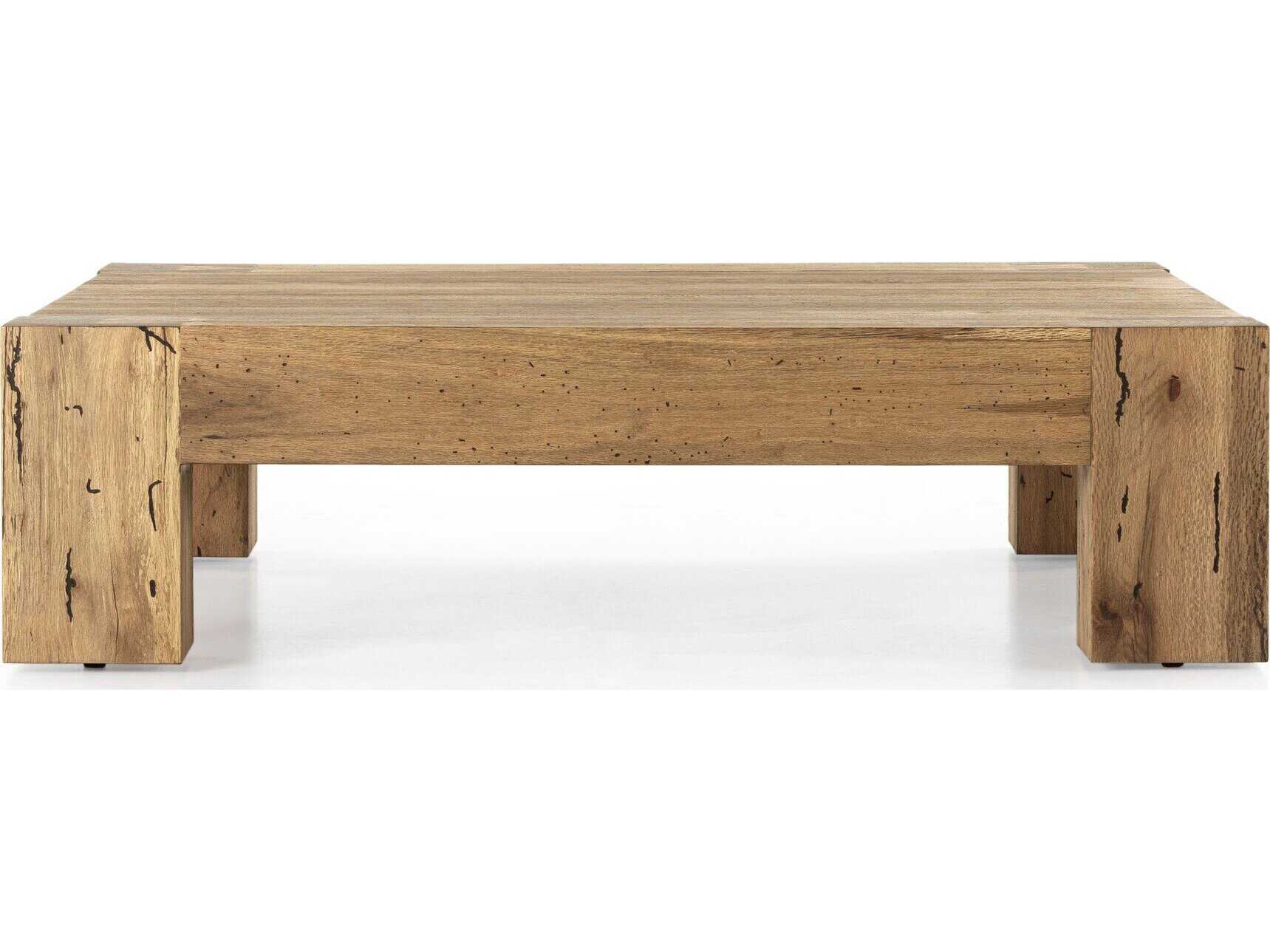 Four Hands Wesson Abaso Square Rustic Wormwood Oak Coffee Table