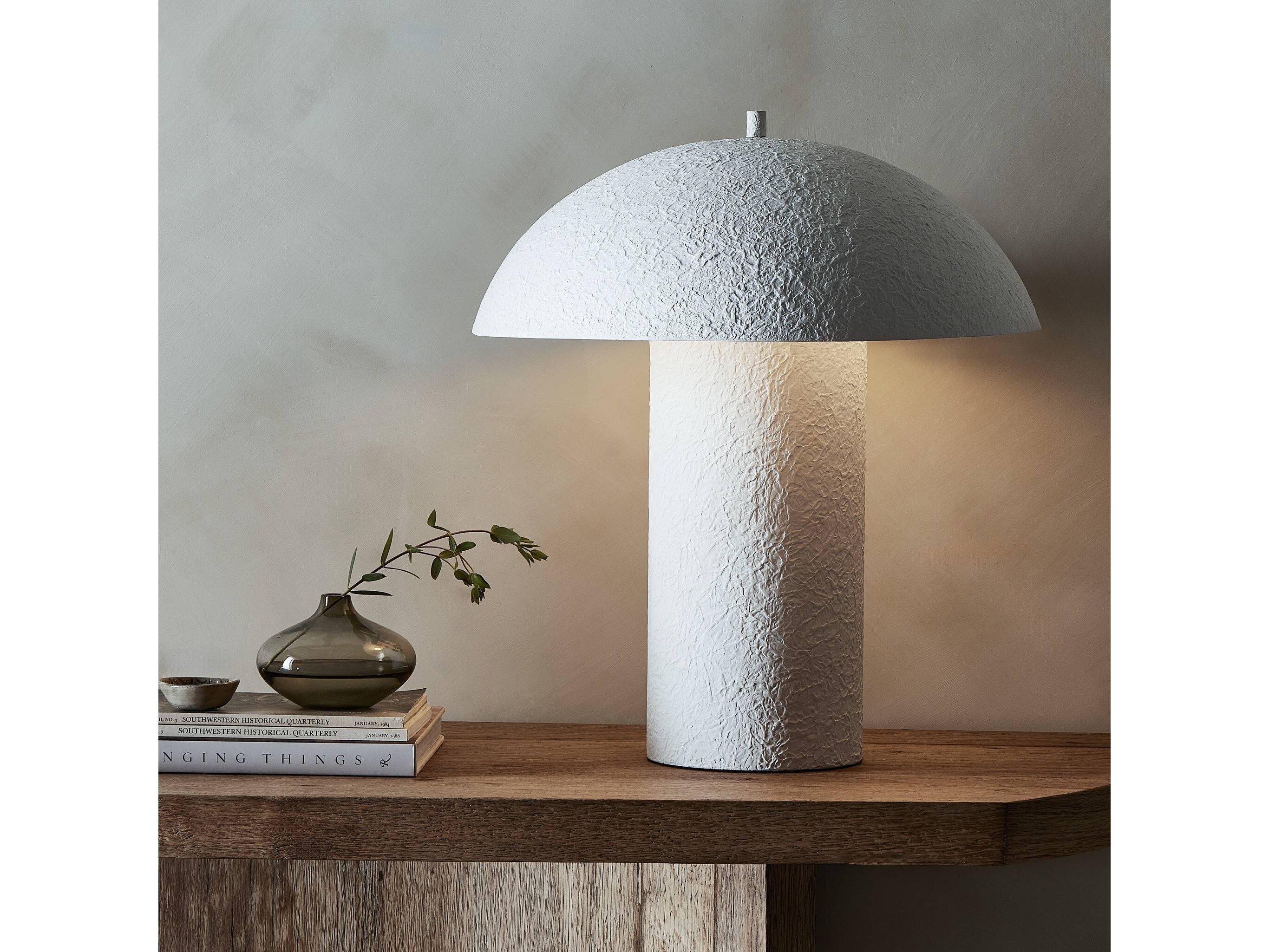 Four Hands Hutton Matte White Plaster Table Lamp