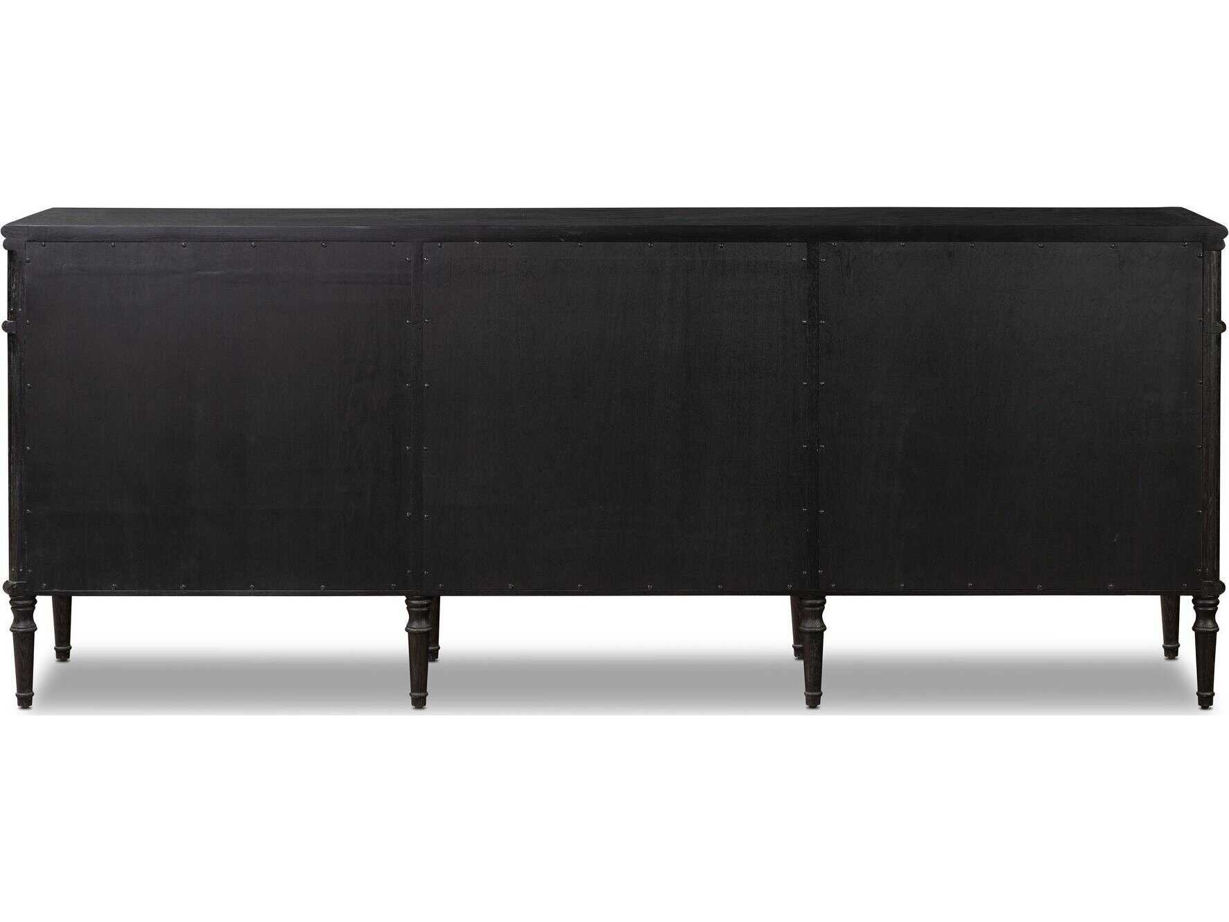 Four Hands Collins Toulouse Distressed Black Oak  Wood 9 Drawer Dresser