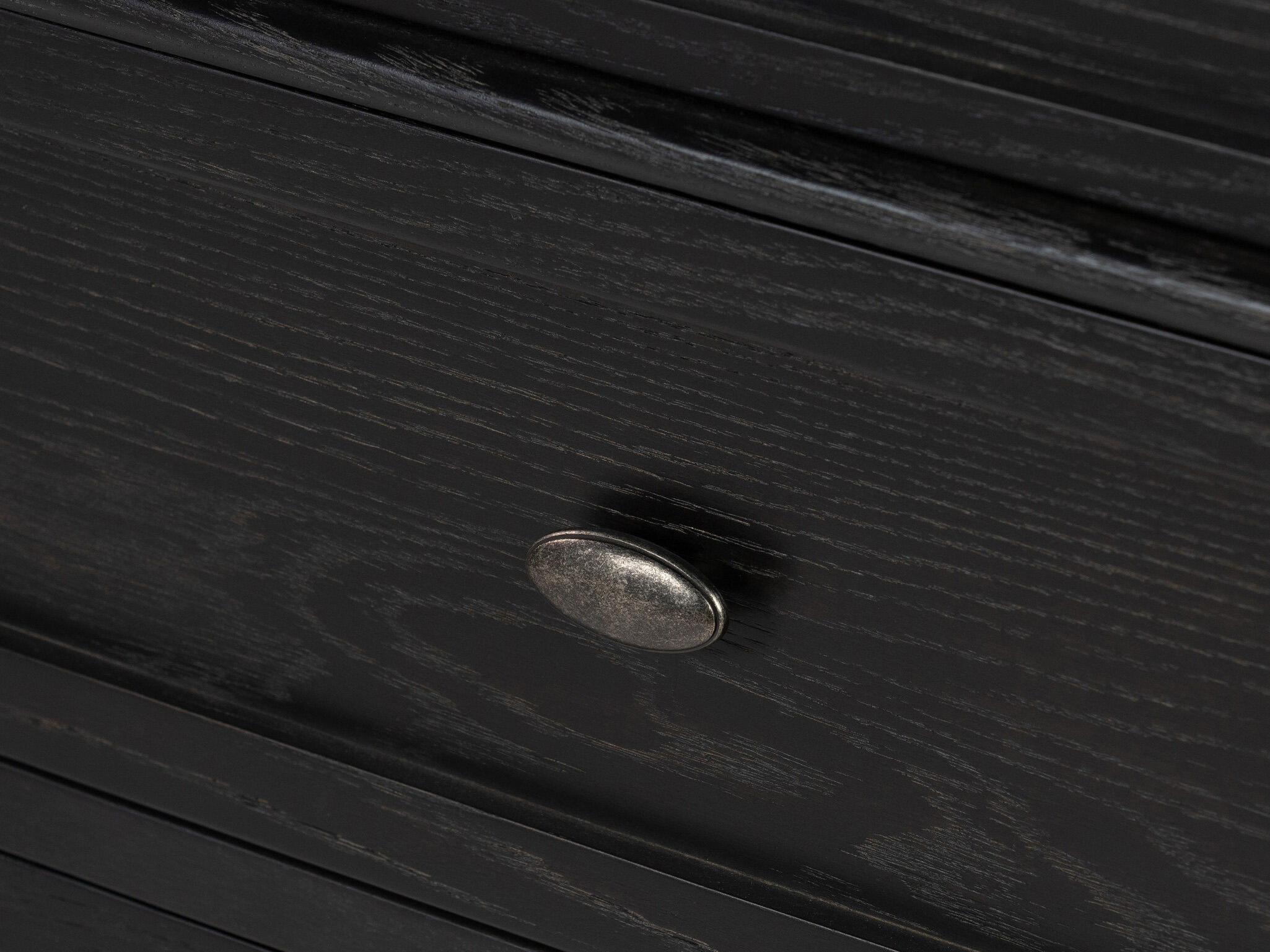 Four Hands Collins Toulouse Distressed Black Oak  Wood 6 Drawer Dresser