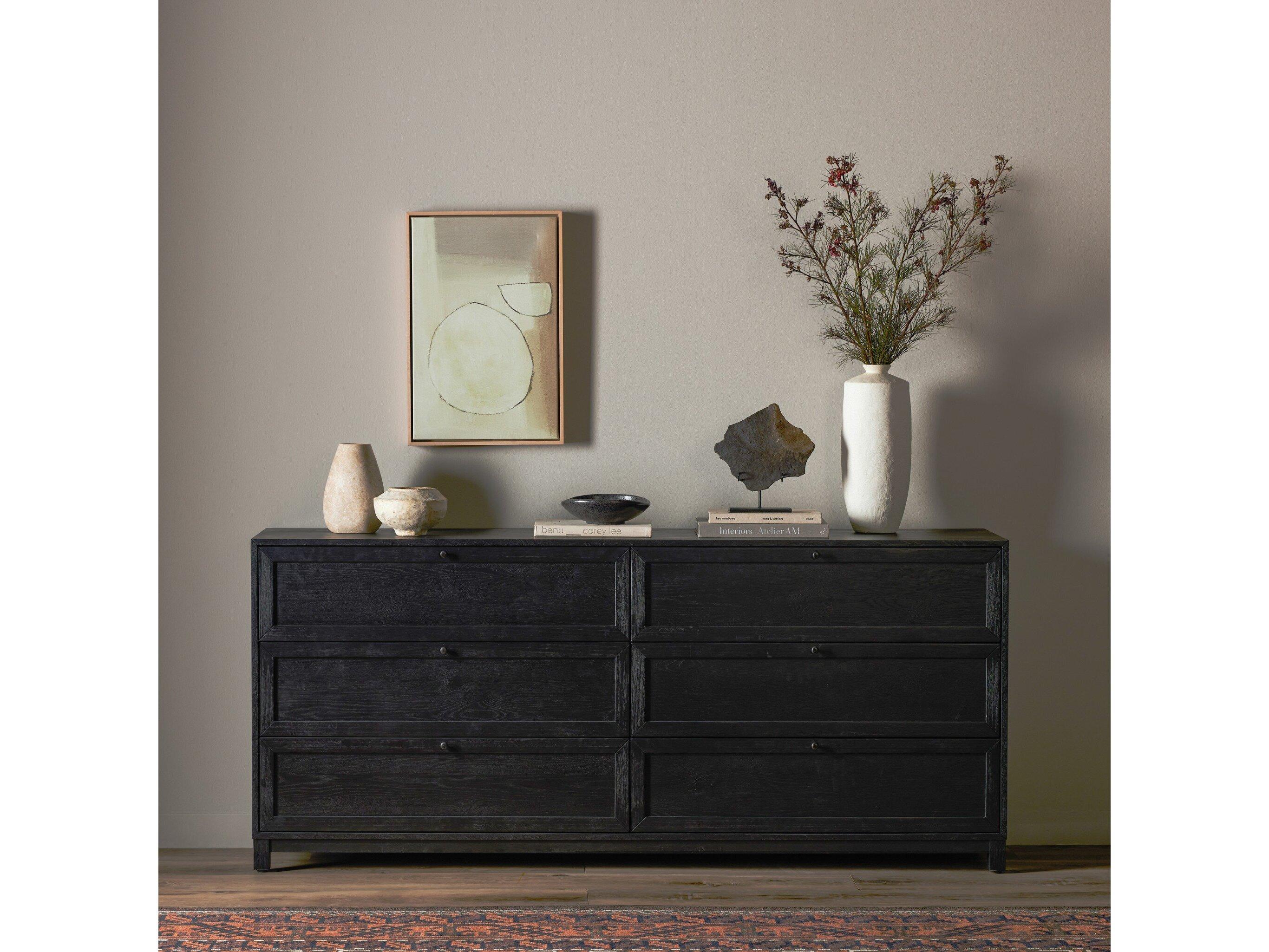 Four Hands Irondale Millie 6-Drawers Oak Wood Double Dresser