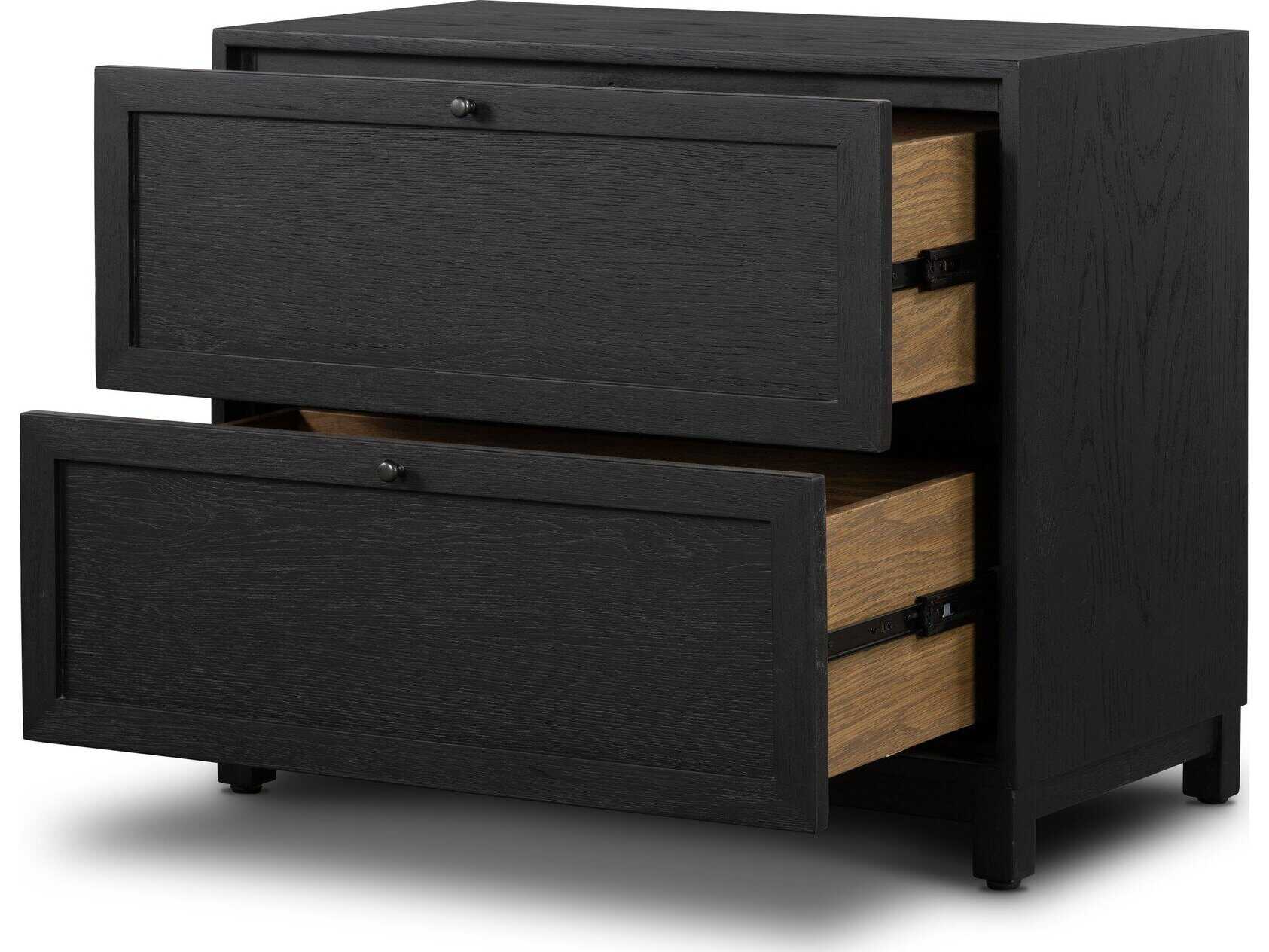Four Hands Irondale Millie 2-Drawers Oak Wood Nightstand