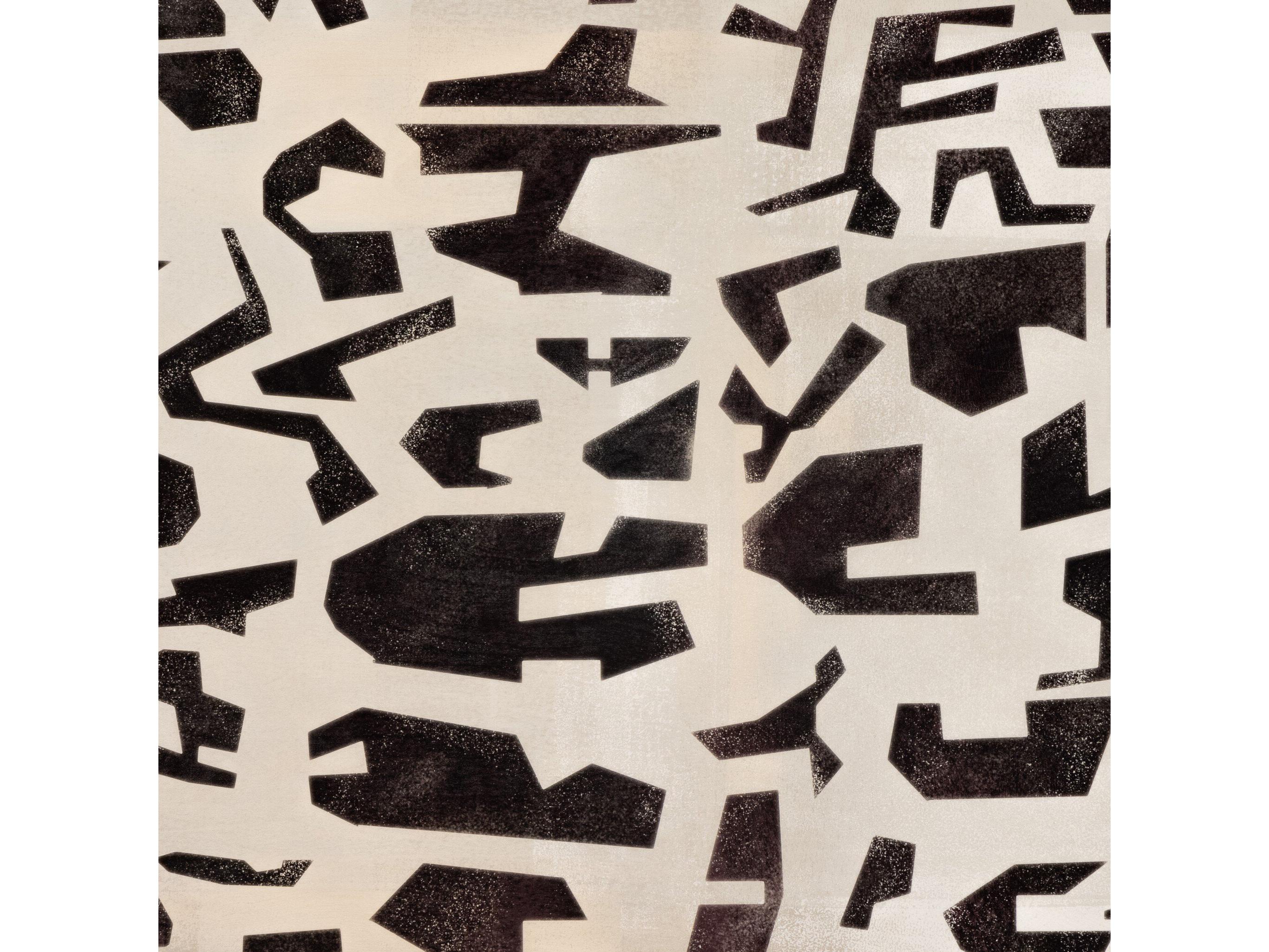 Four Hands Art Studio Block II by Coup D'esprit Vertical Grain White Oak Floater  Canvas Wall Art