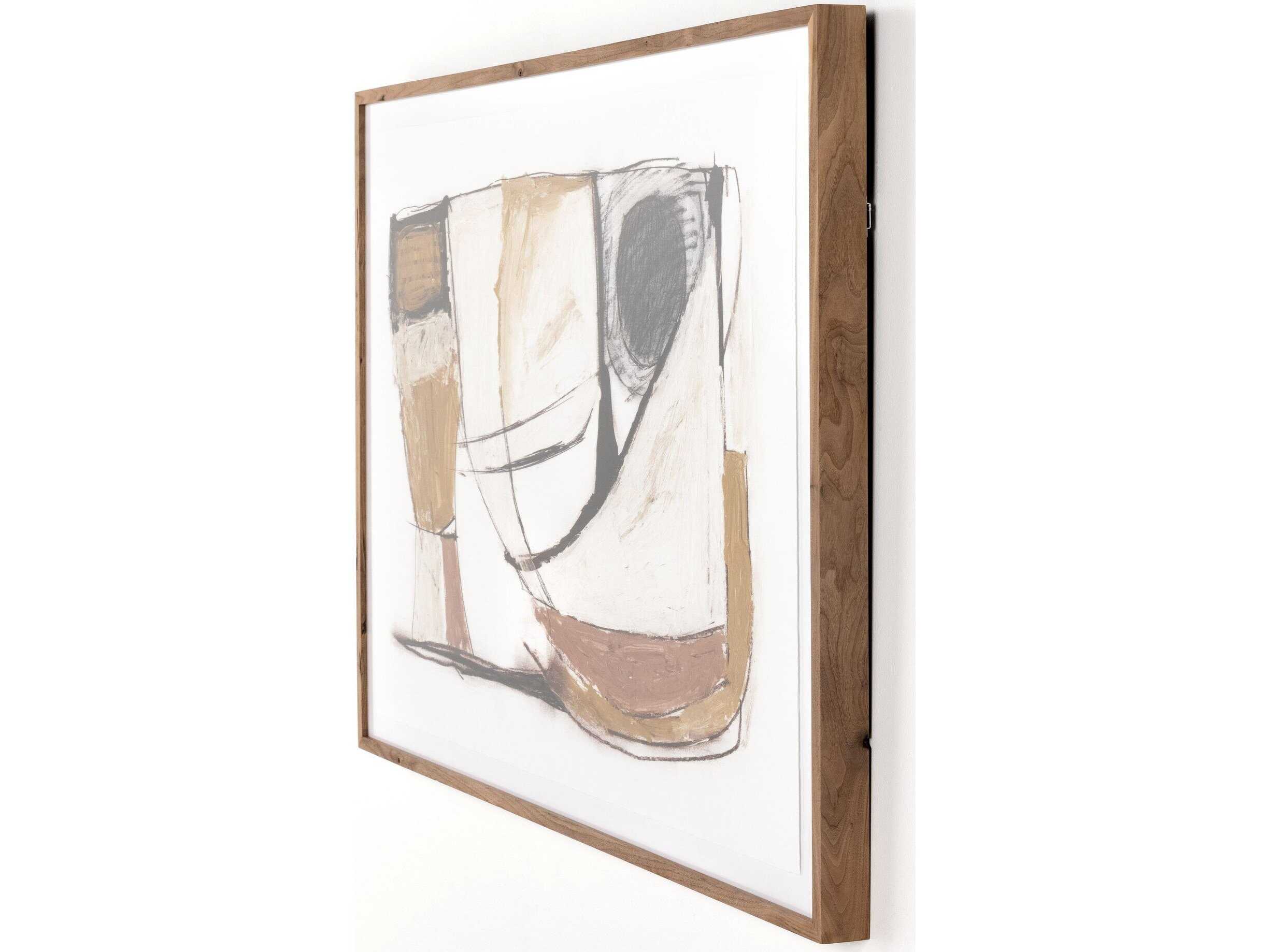 Four Hands Art Studio Rustic Walnut Mixed Media By Dan Hobday Wall Art