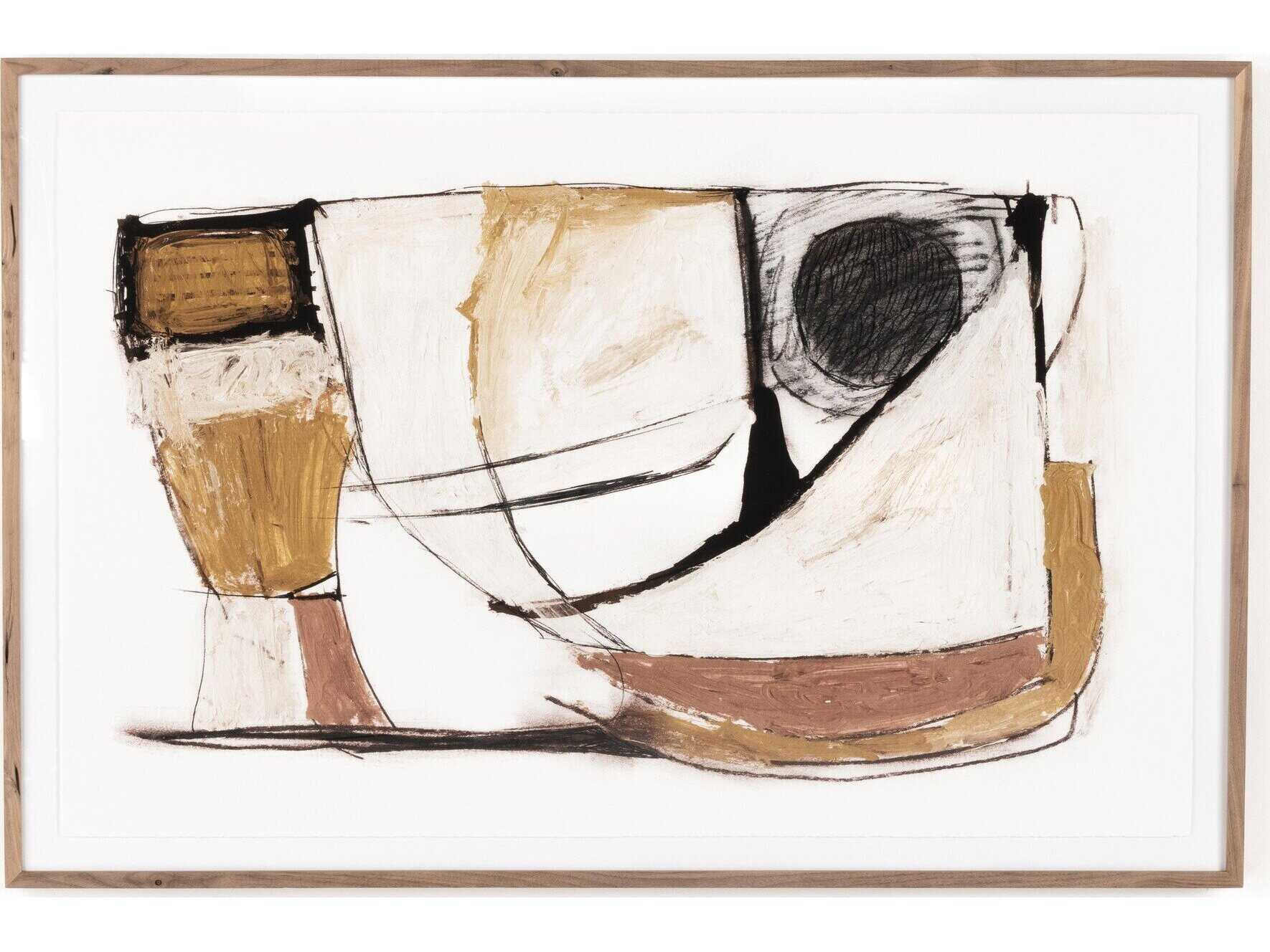 Four Hands Art Studio Rustic Walnut Mixed Media By Dan Hobday Wall Art