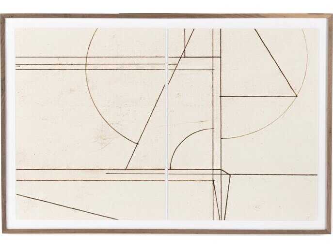 Four Hands Art Studio Minimod 1 + Minimod 2 by Dan Hobday Rustic Walnut  Canvas Wall Art