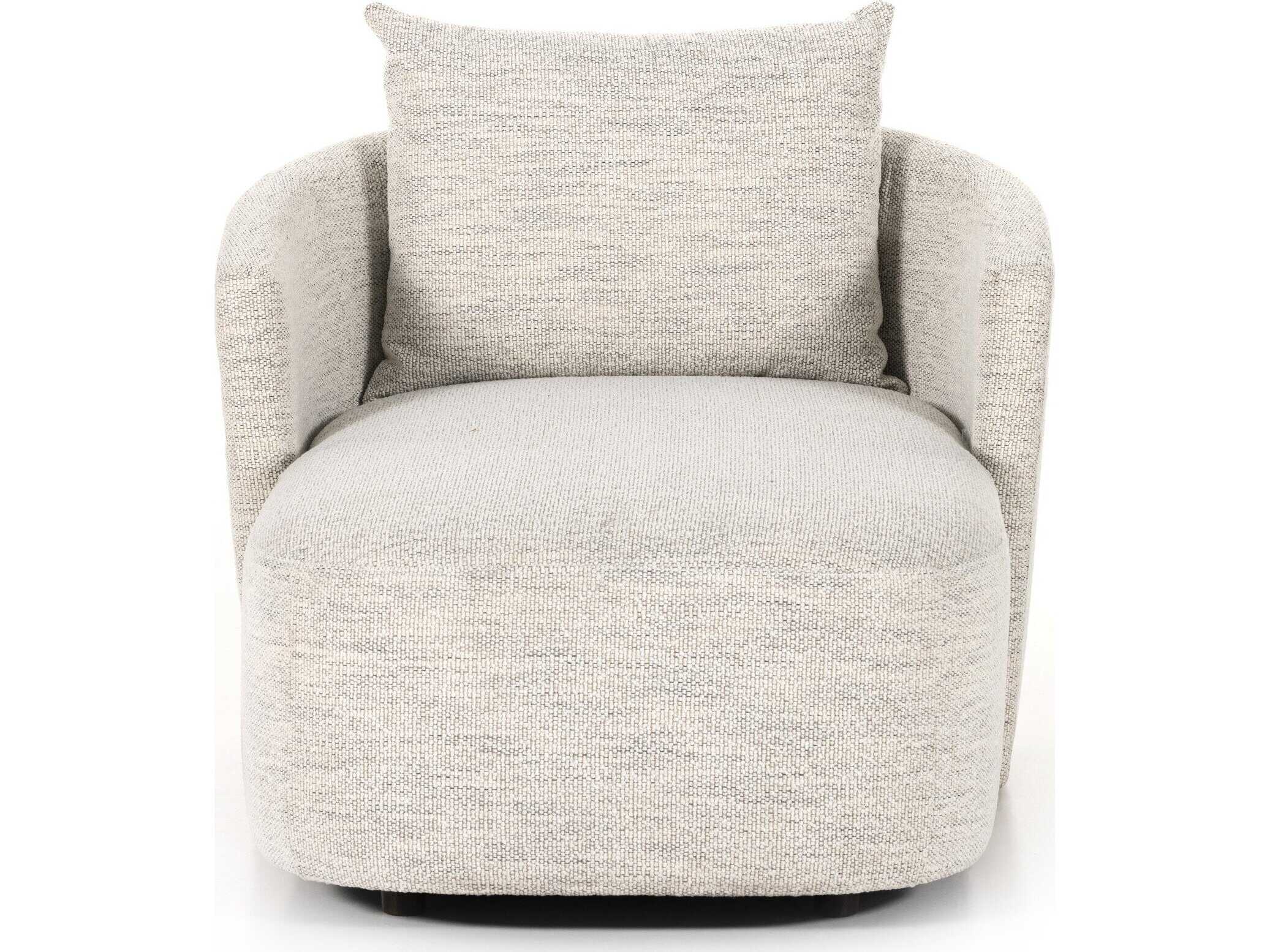 Four Hands Farrah Centrale Merino Cotton Gray Upholstered Chaise Lounge