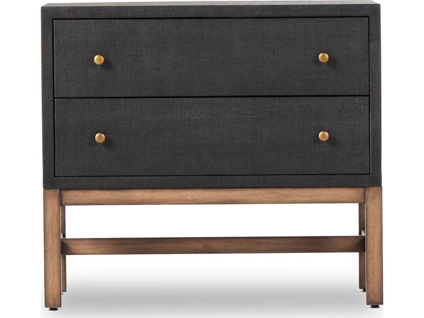Four Hands Callahan Fiona 2-Drawers Mahogany Wood Nightstand